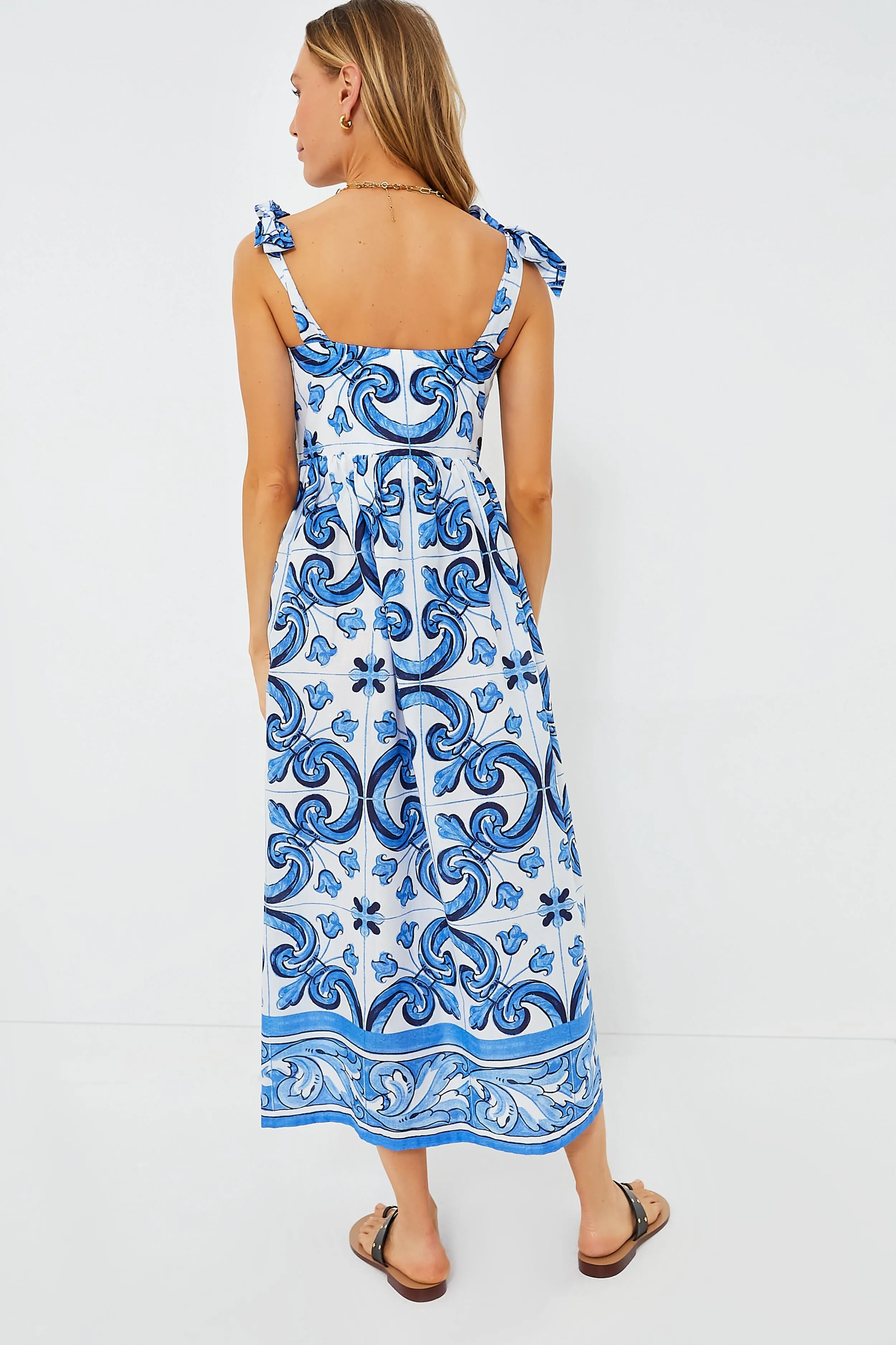 Majolica Tile Tie Shoulder Tilly Caftan sold by Tuckernuck product image thumbnail 4