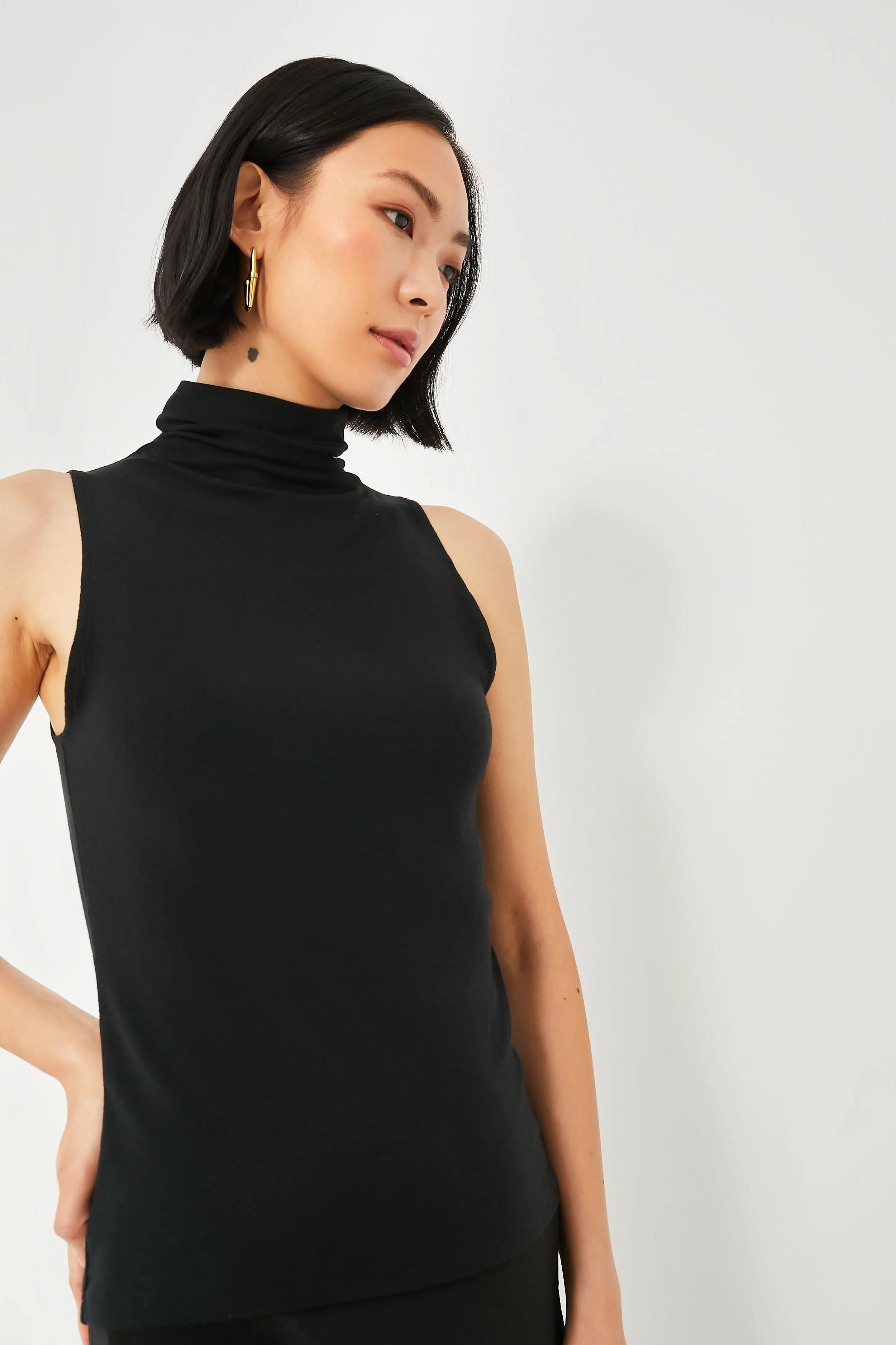 Black Sleeveless Turtleneck sold by Tuckernuck product image thumbnail 5