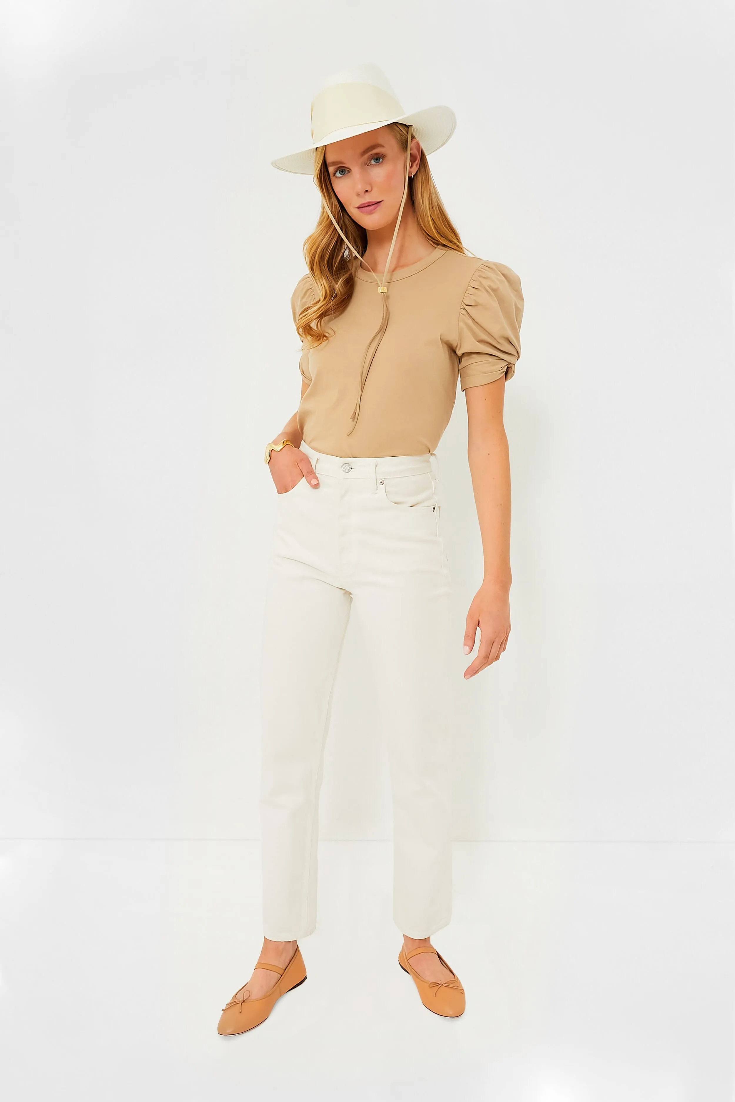 Bone Field Gardenia Hat sold by Tuckernuck product image thumbnail 3