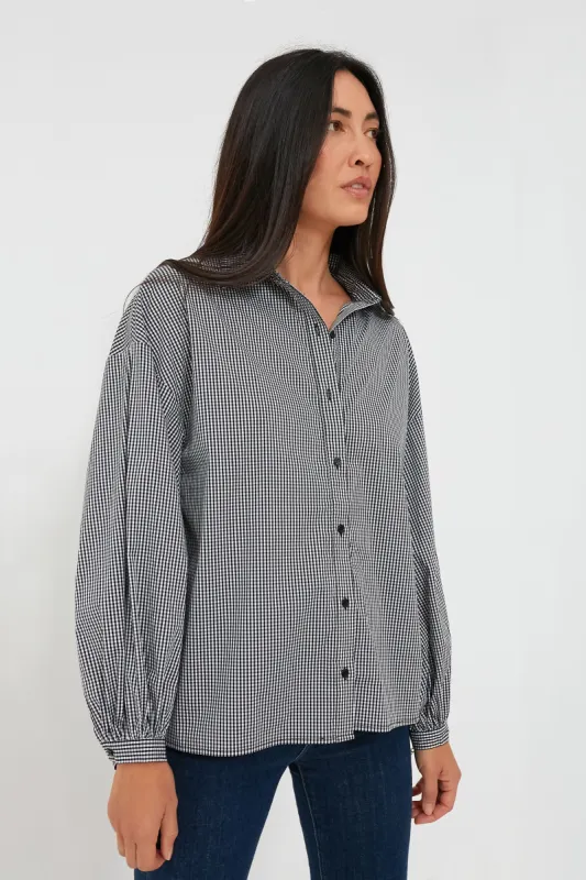 Black Gingham Spencer Shirt sold by Tuckernuck