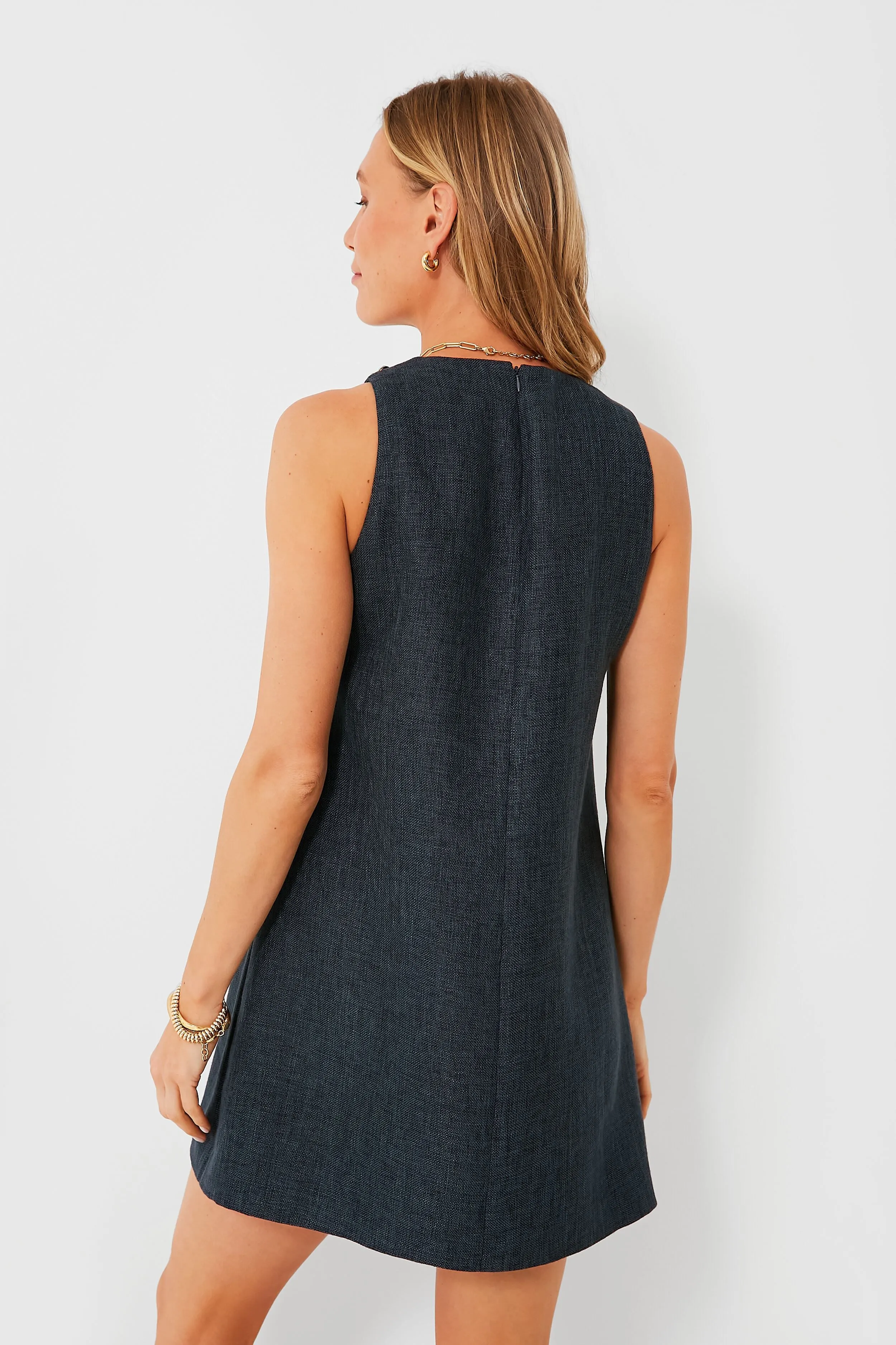 Navy Woven Grace Dress sold by Tuckernuck product image thumbnail 4