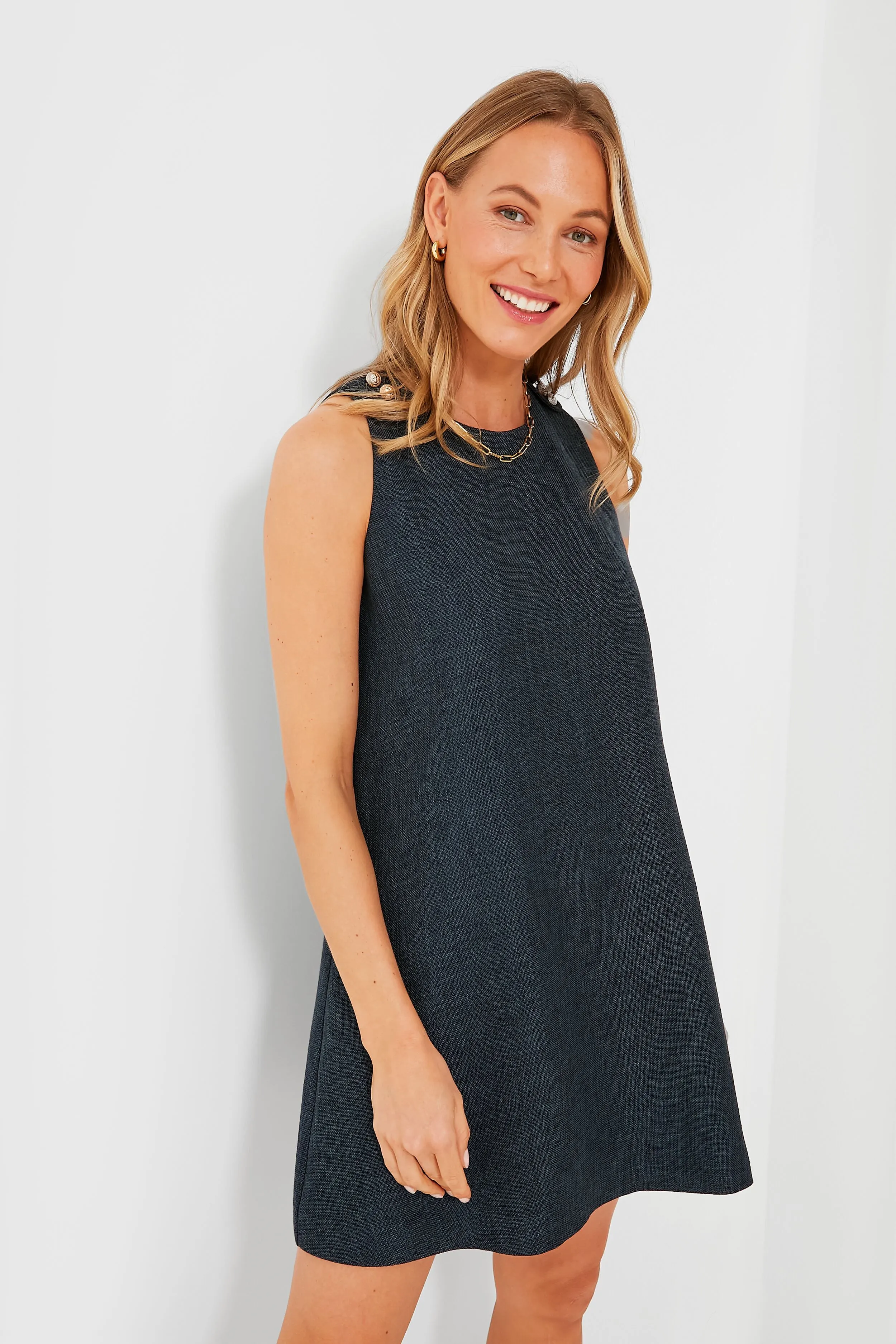 Navy Woven Grace Dress sold by Tuckernuck product image thumbnail 2