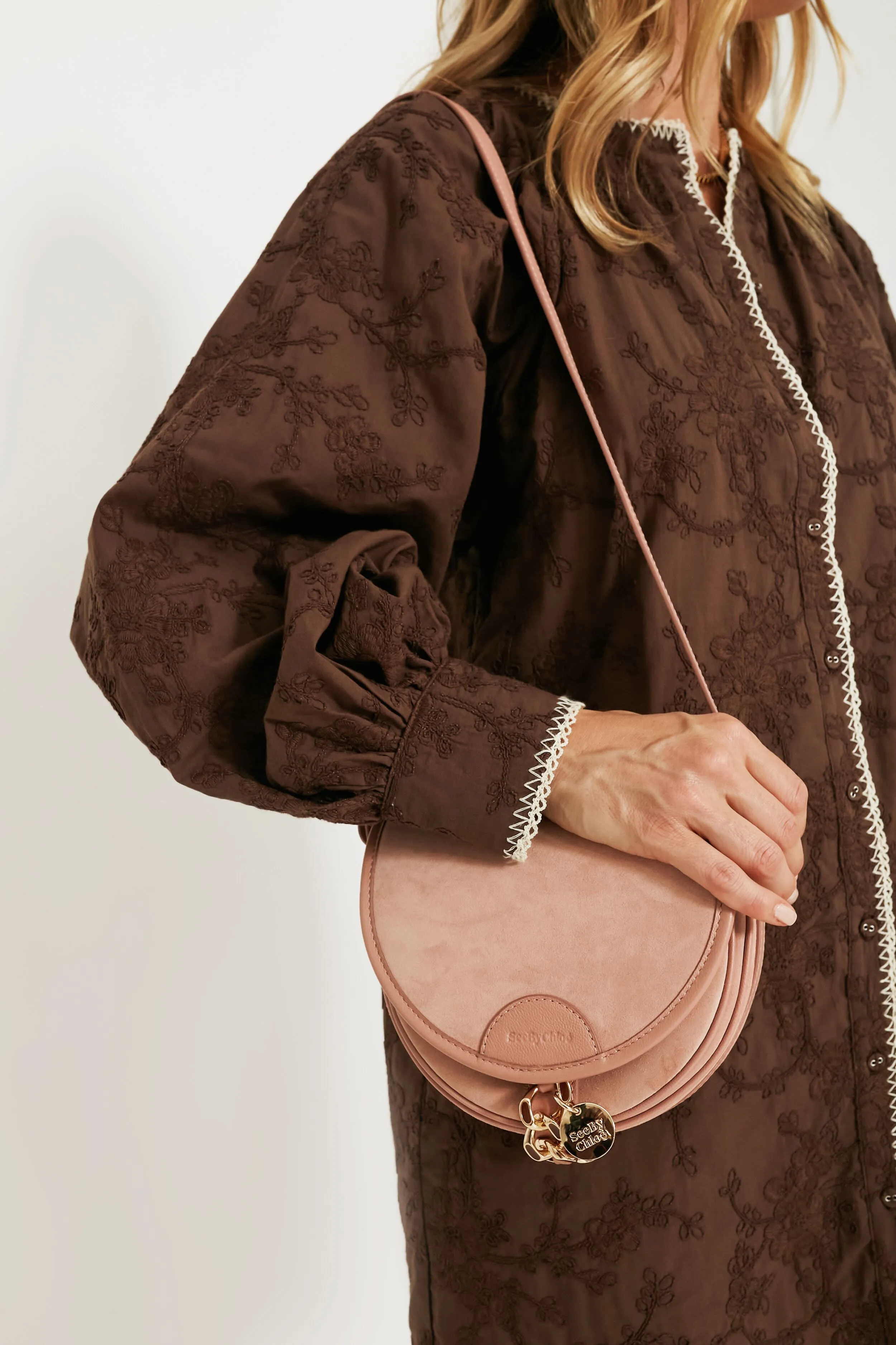 Coffee Pink Suede Mara Bag sold by Tuckernuck product image thumbnail 3