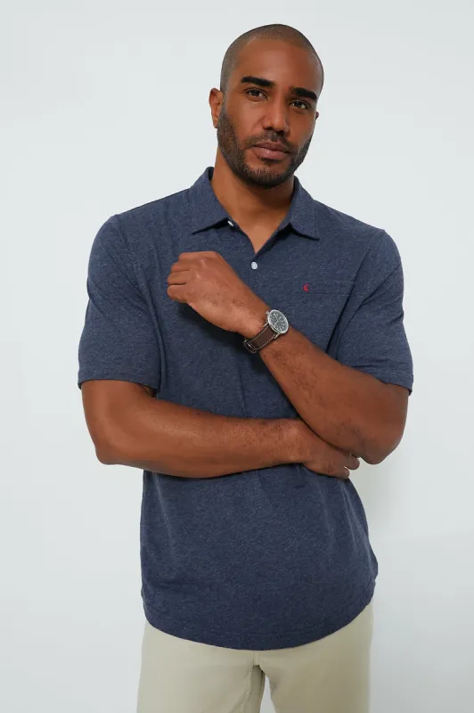 Heathered Navy Sunwashed Polo sold by Tuckernuck