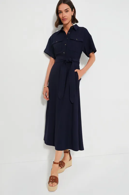 Navy Lucienne Maxi Dress sold by Tuckernuck