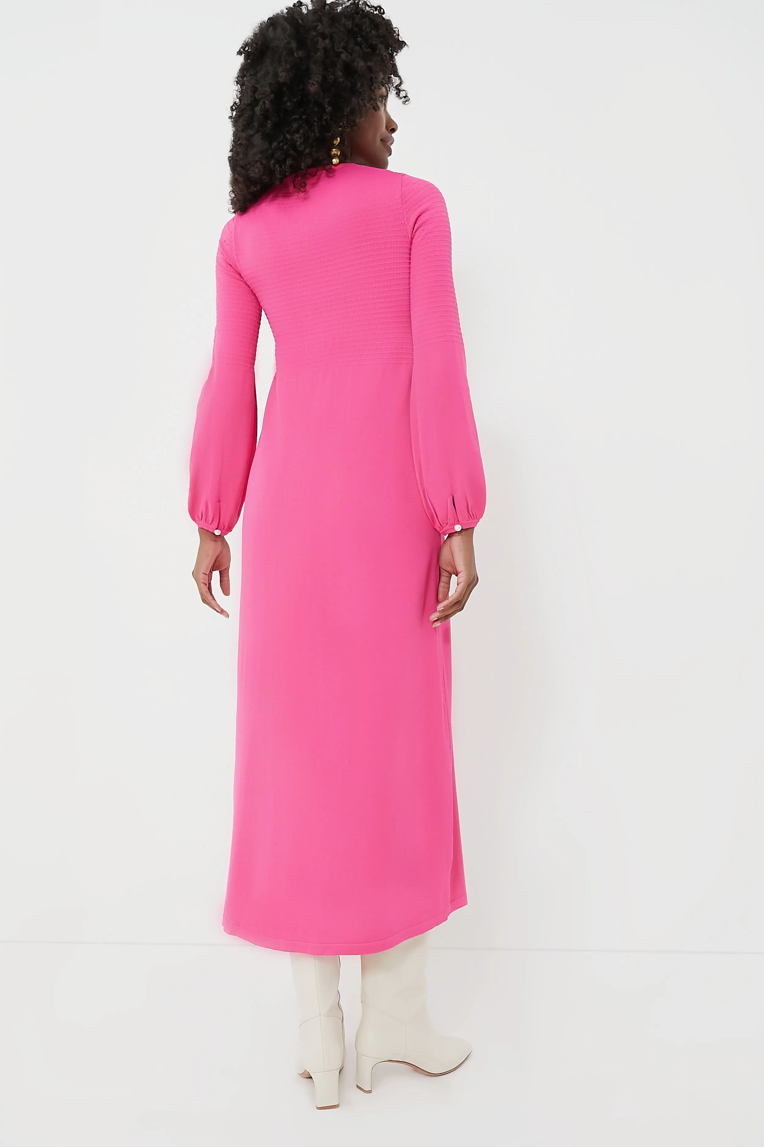 Hot Pink Double Knit Lennox Dress sold by Tuckernuck product image thumbnail 4
