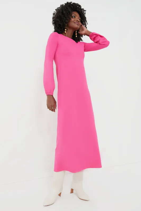Hot Pink Double Knit Lennox Dress sold by Tuckernuck