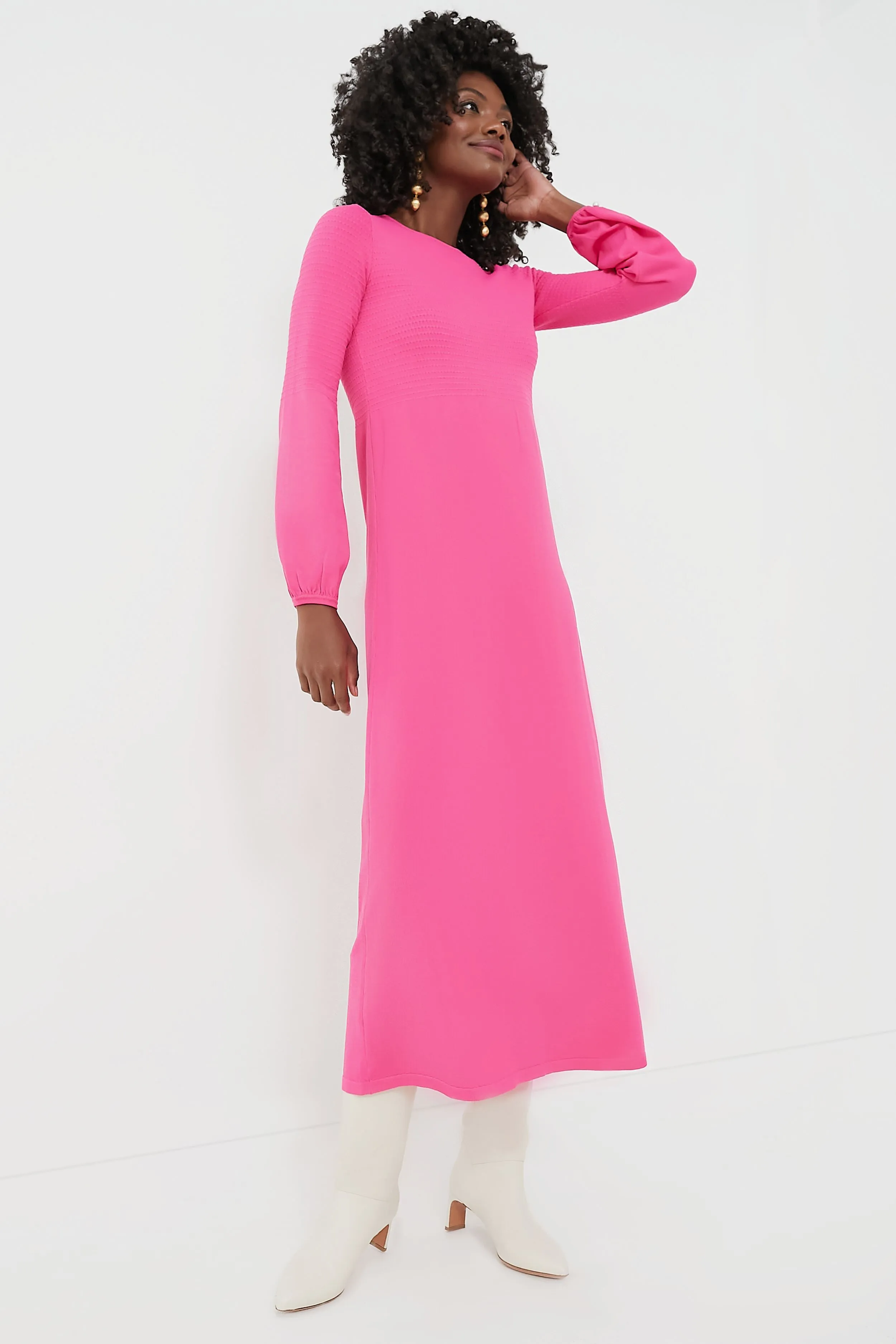 Hot Pink Double Knit Lennox Dress sold by Tuckernuck