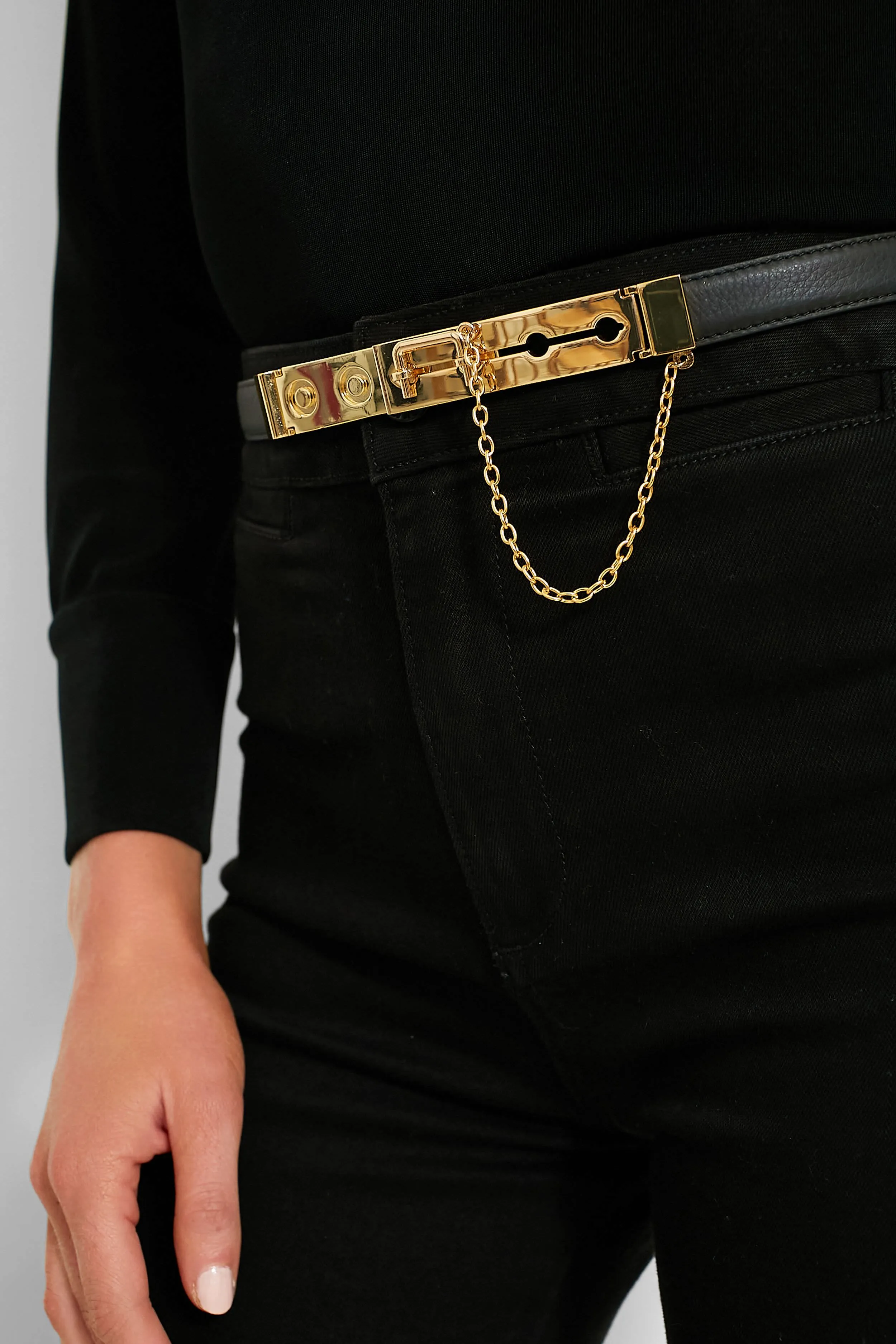 Black and Gold Tara Belt sold by Tuckernuck product image thumbnail 3