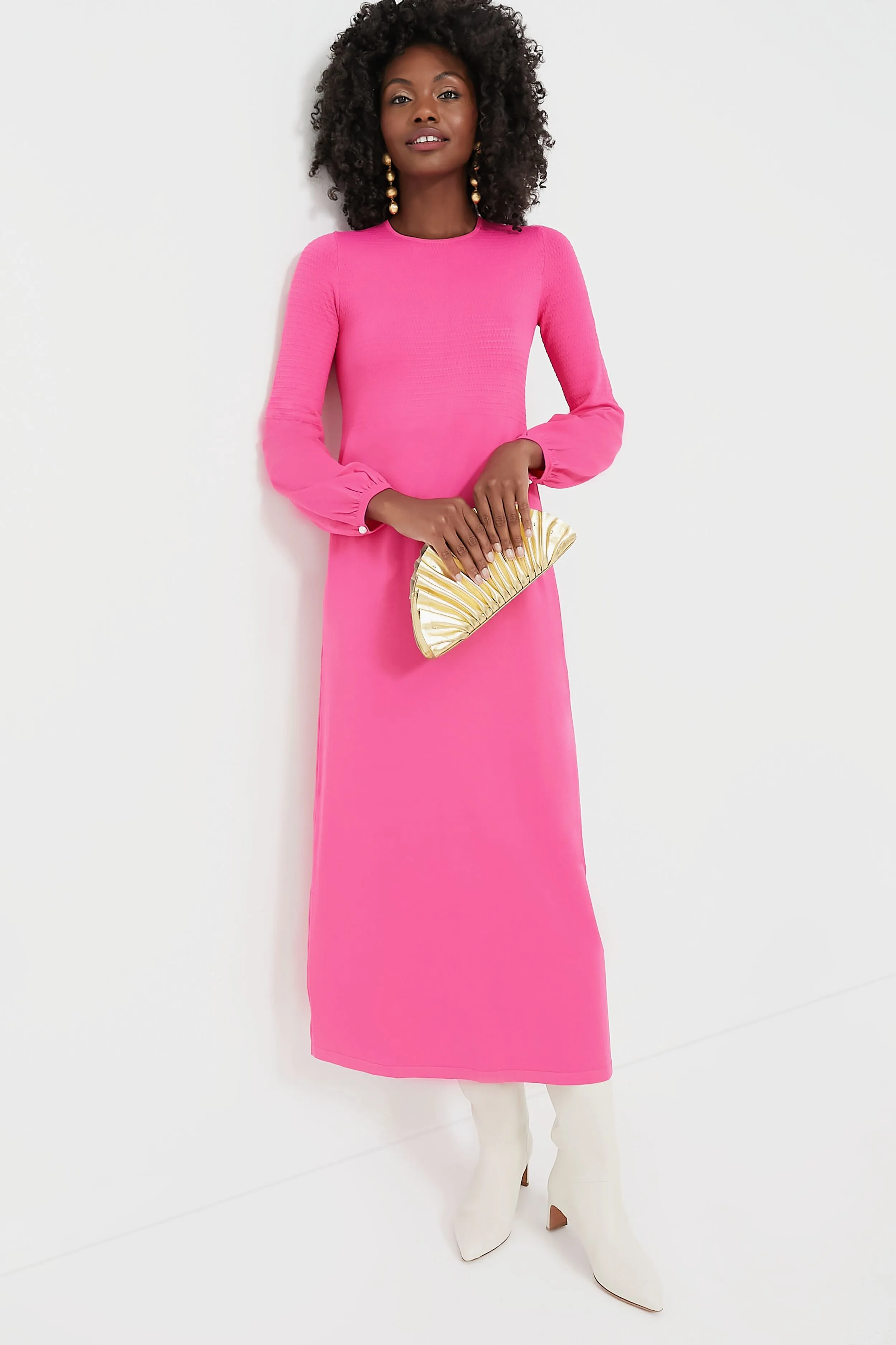 Hot Pink Double Knit Lennox Dress sold by Tuckernuck product image thumbnail 2