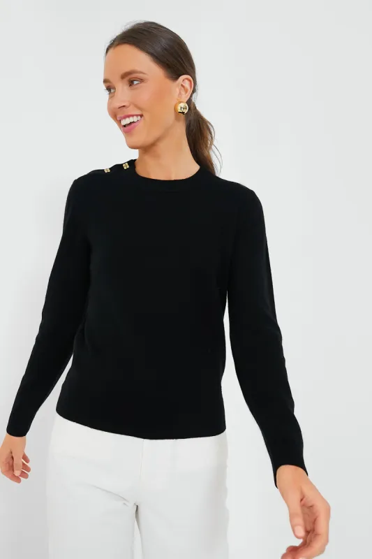Black Cashmere Mix O-Neck Pullover sold by Tuckernuck