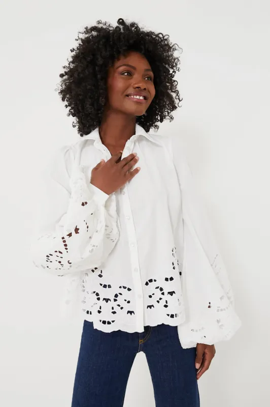 Poplin Lace Blouse sold by Tuckernuck