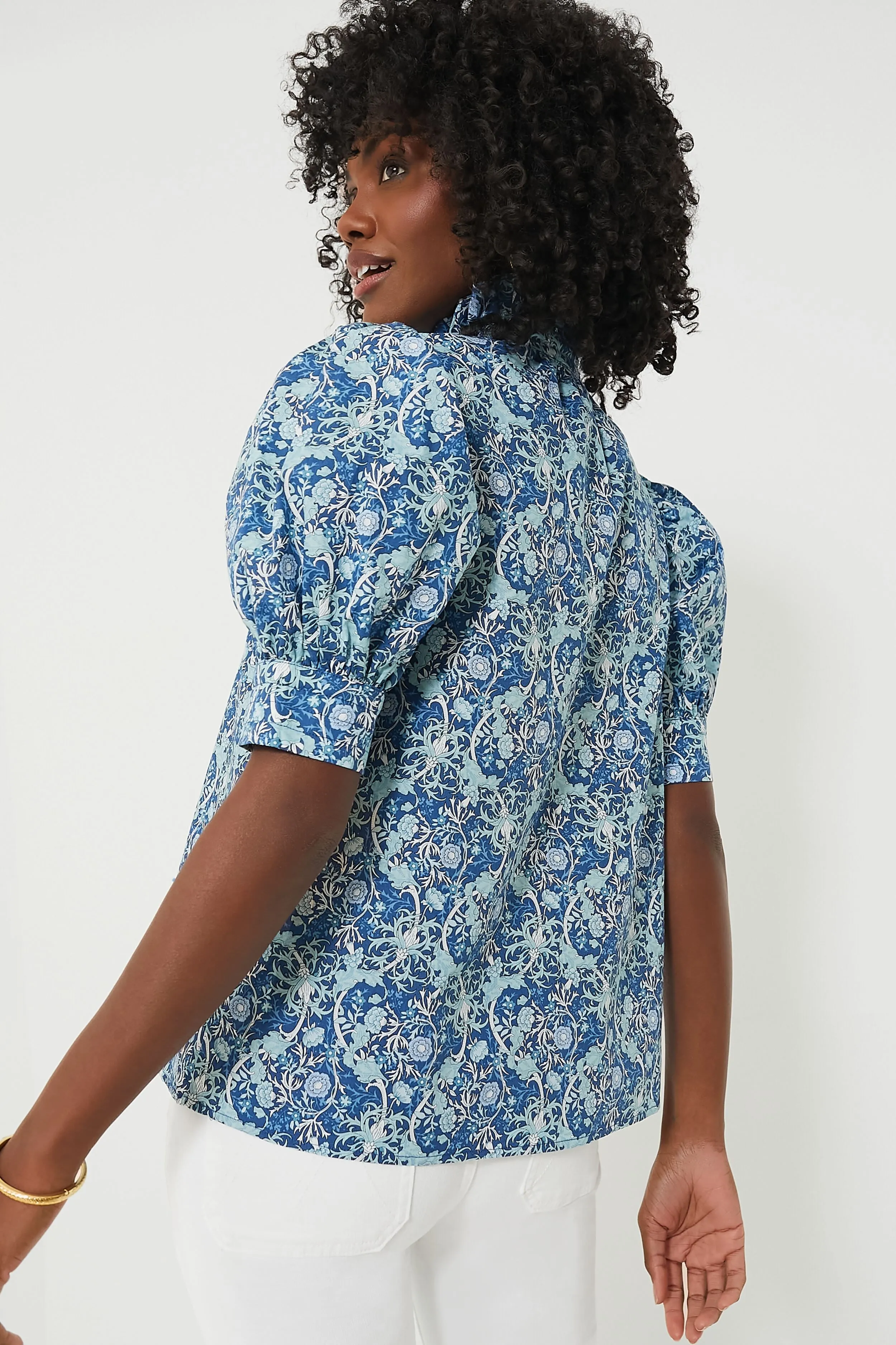 Blue Vines Louisa Blouse sold by Tuckernuck product image thumbnail 4