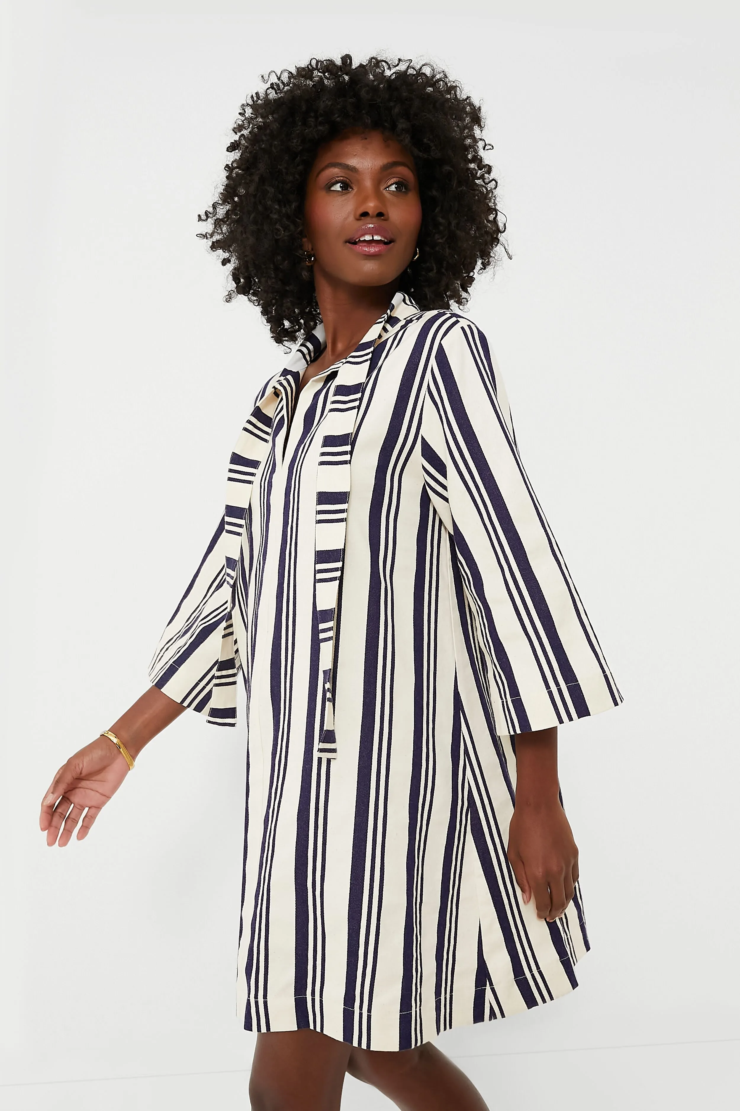 Navy Stripe Montauk Dress sold by Tuckernuck product image thumbnail 3