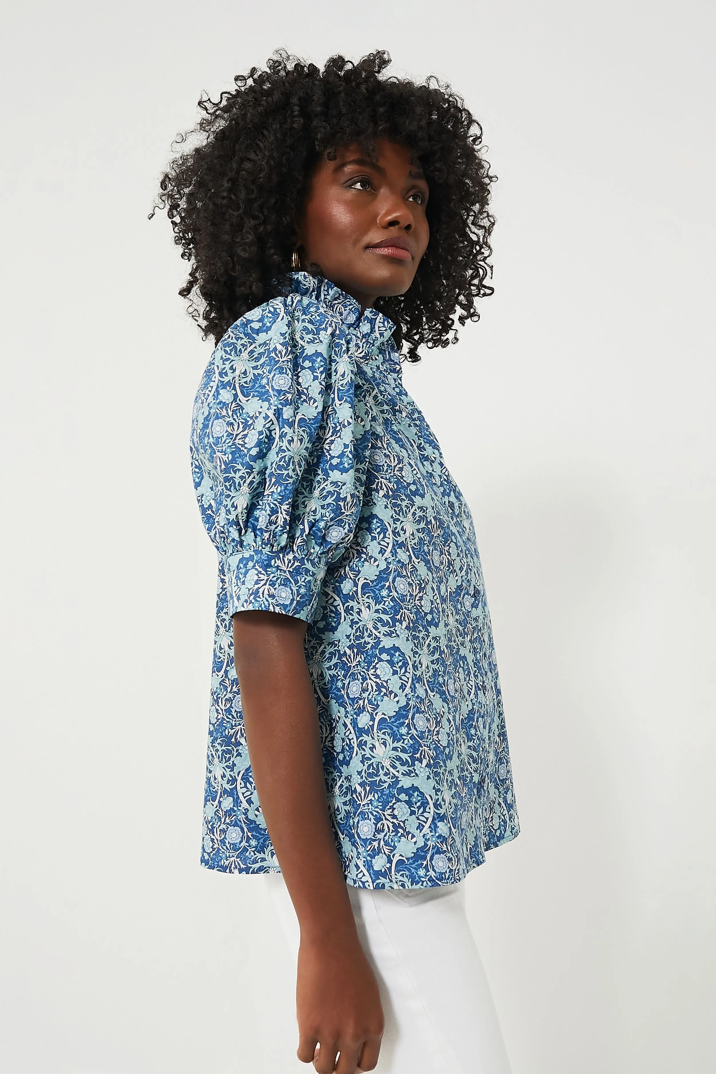 Blue Vines Louisa Blouse sold by Tuckernuck product image thumbnail 3