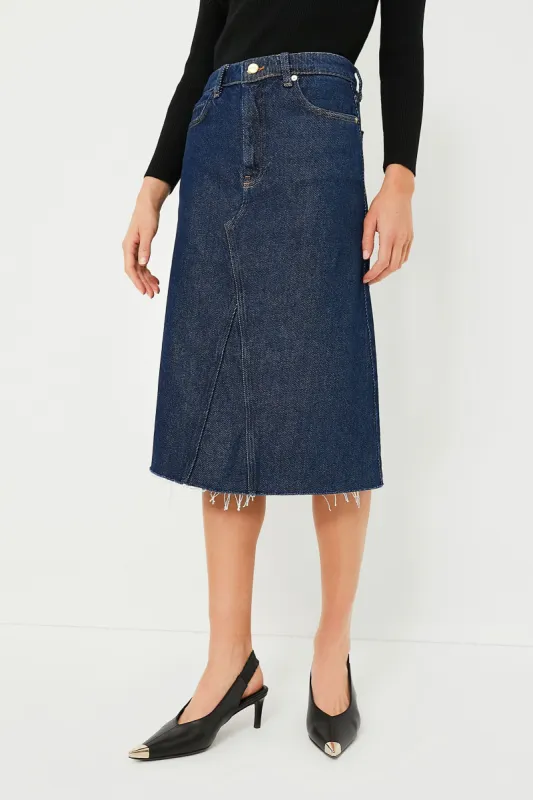 Rinse Heavy Denim Midi Skirt sold by Tuckernuck