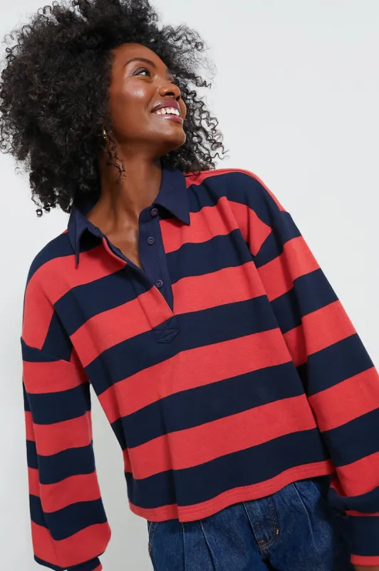 Navy Stripe Cotton Warren Rugby Shirt made by Tuckernuck