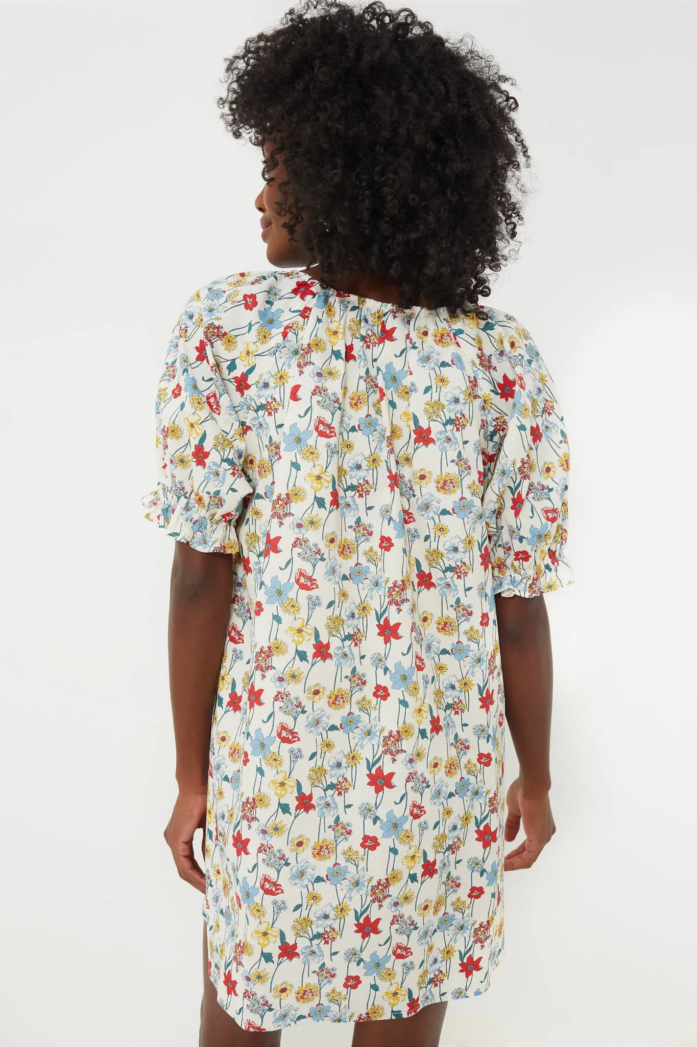 Red & Blue Multi Floral Posie Mini Dress sold by Tuckernuck product image thumbnail 4