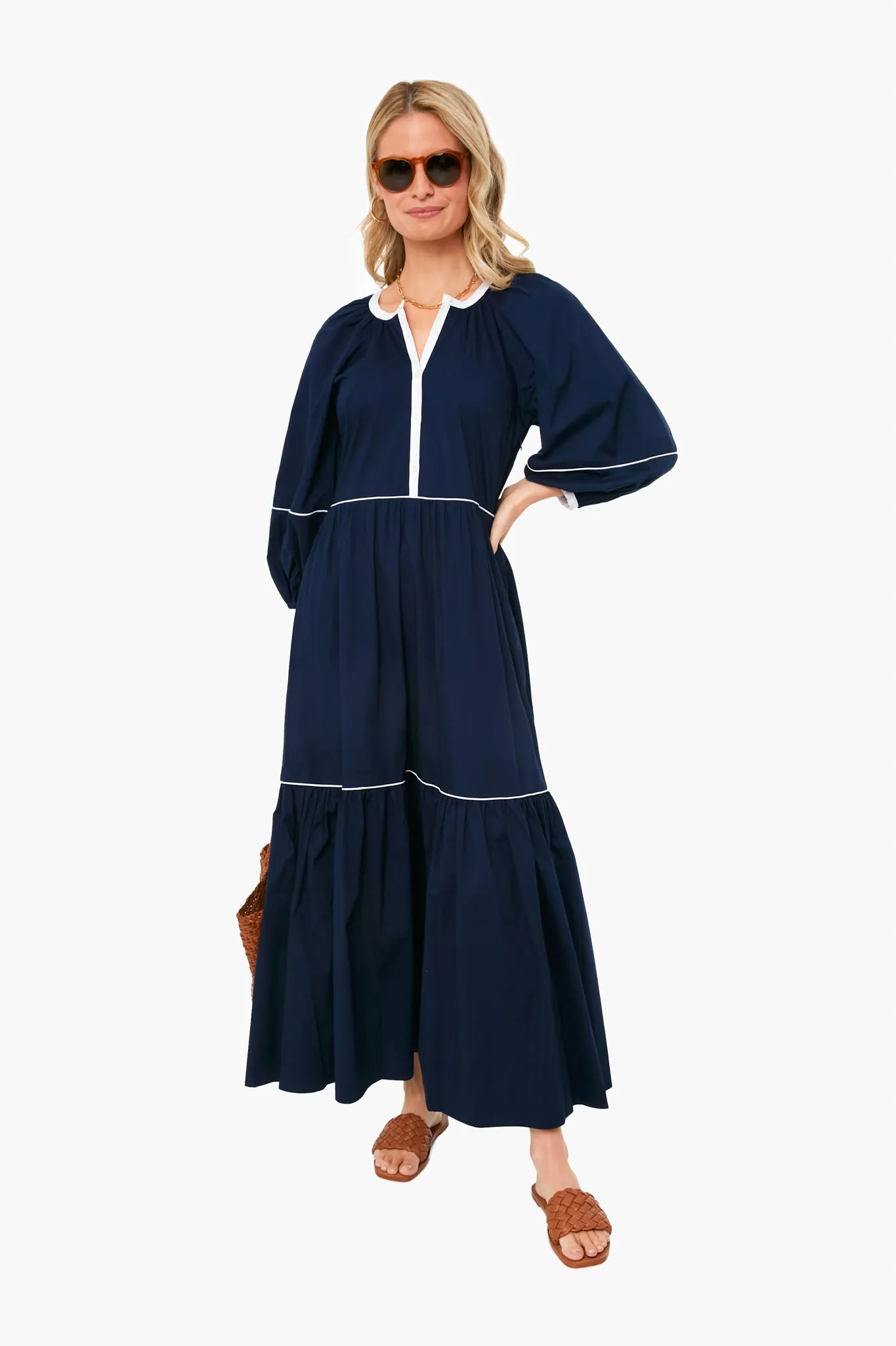 Navy And White Demi Dress sold by Tuckernuck