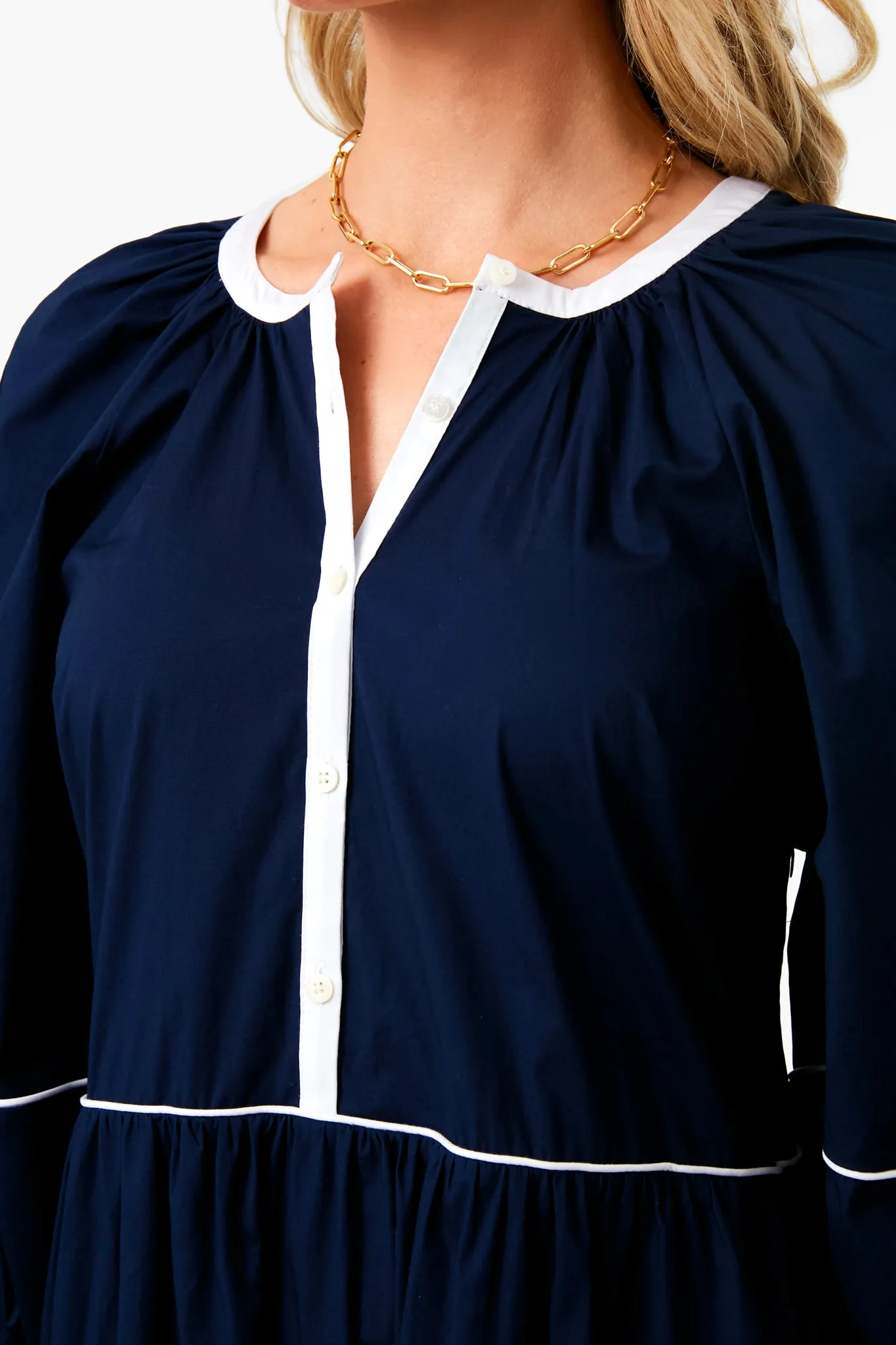 Navy And White Demi Dress sold by Tuckernuck product image thumbnail 5