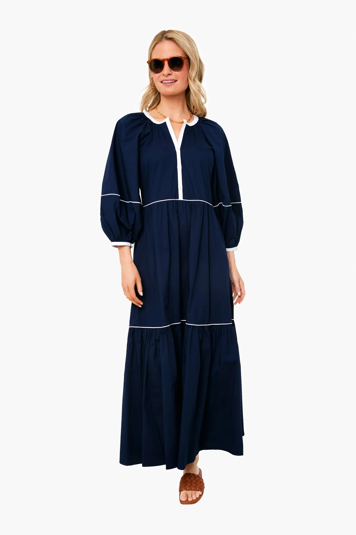 Navy And White Demi Dress sold by Tuckernuck product image thumbnail 2