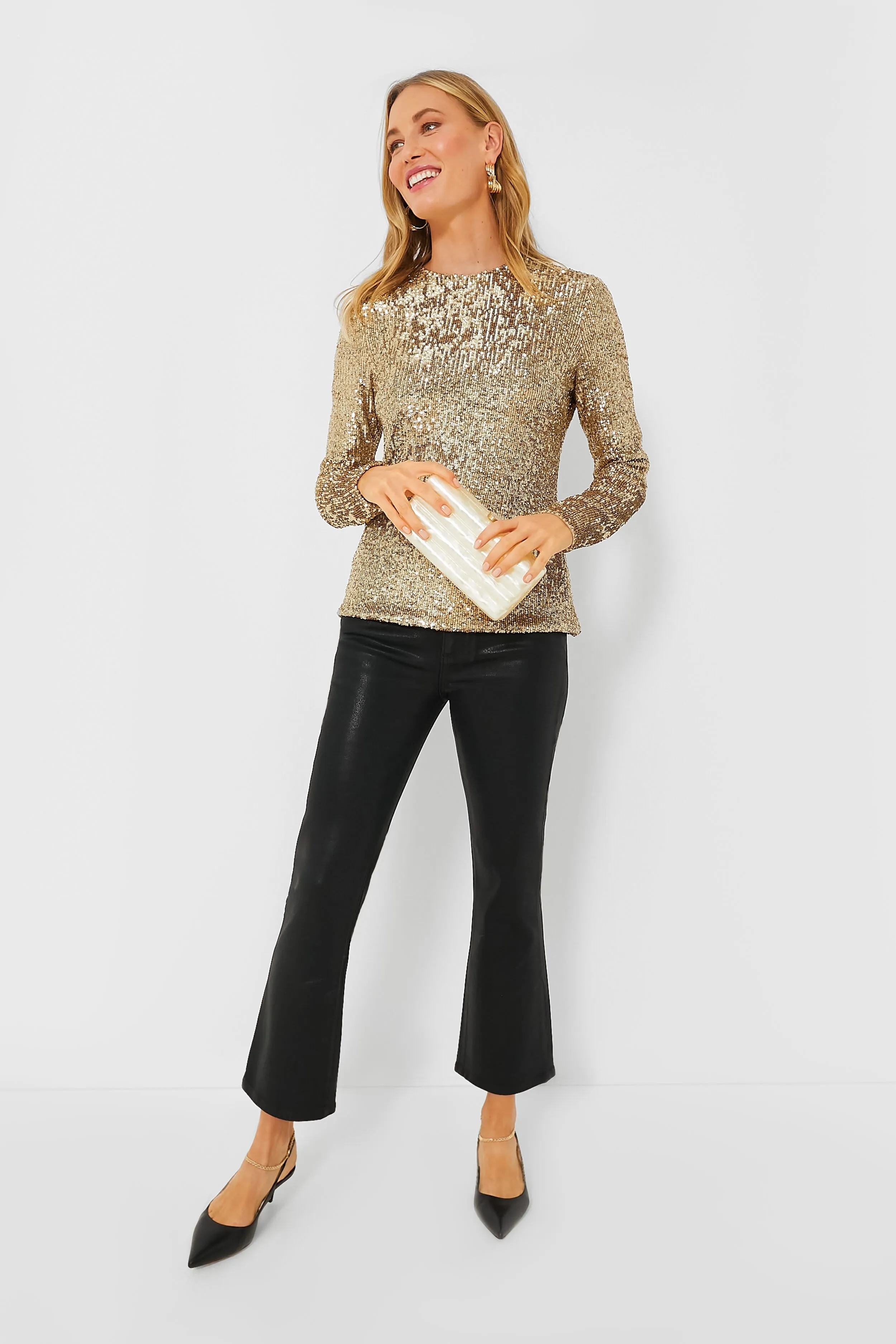 Gold Elvira Sequin Blouse sold by Tuckernuck product image thumbnail 2