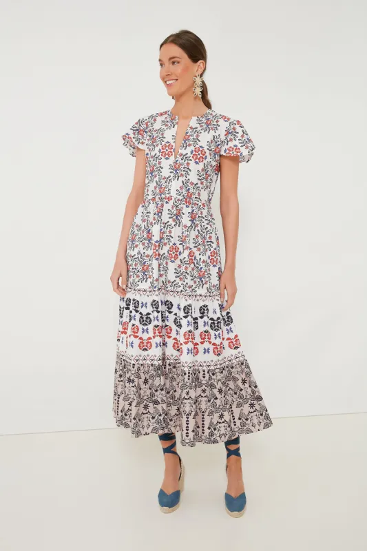 Navy Paradiso V Neck Maxi Dress sold by Tuckernuck