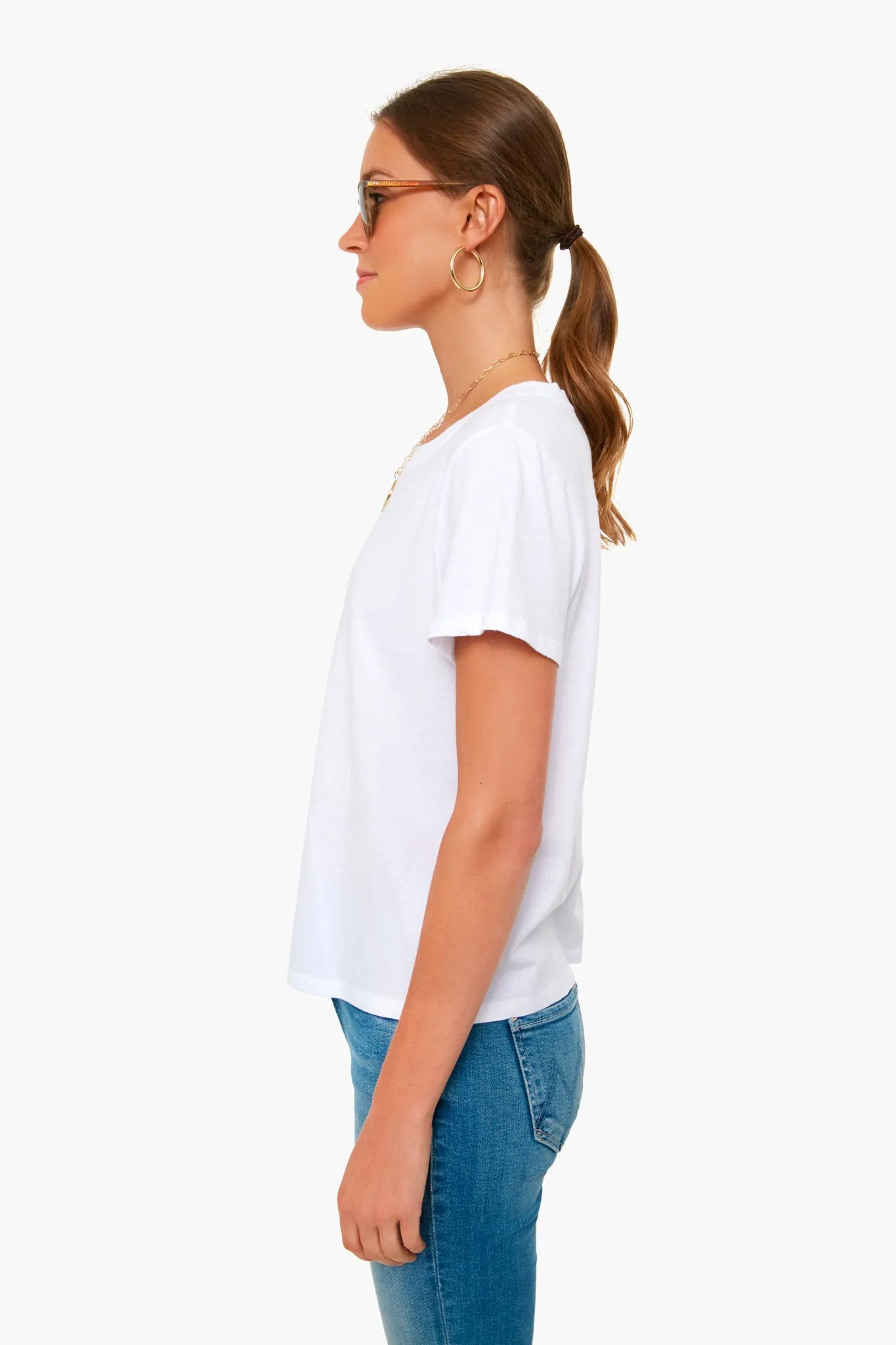 White Organic Classic Crew Tee sold by Tuckernuck product image thumbnail 3