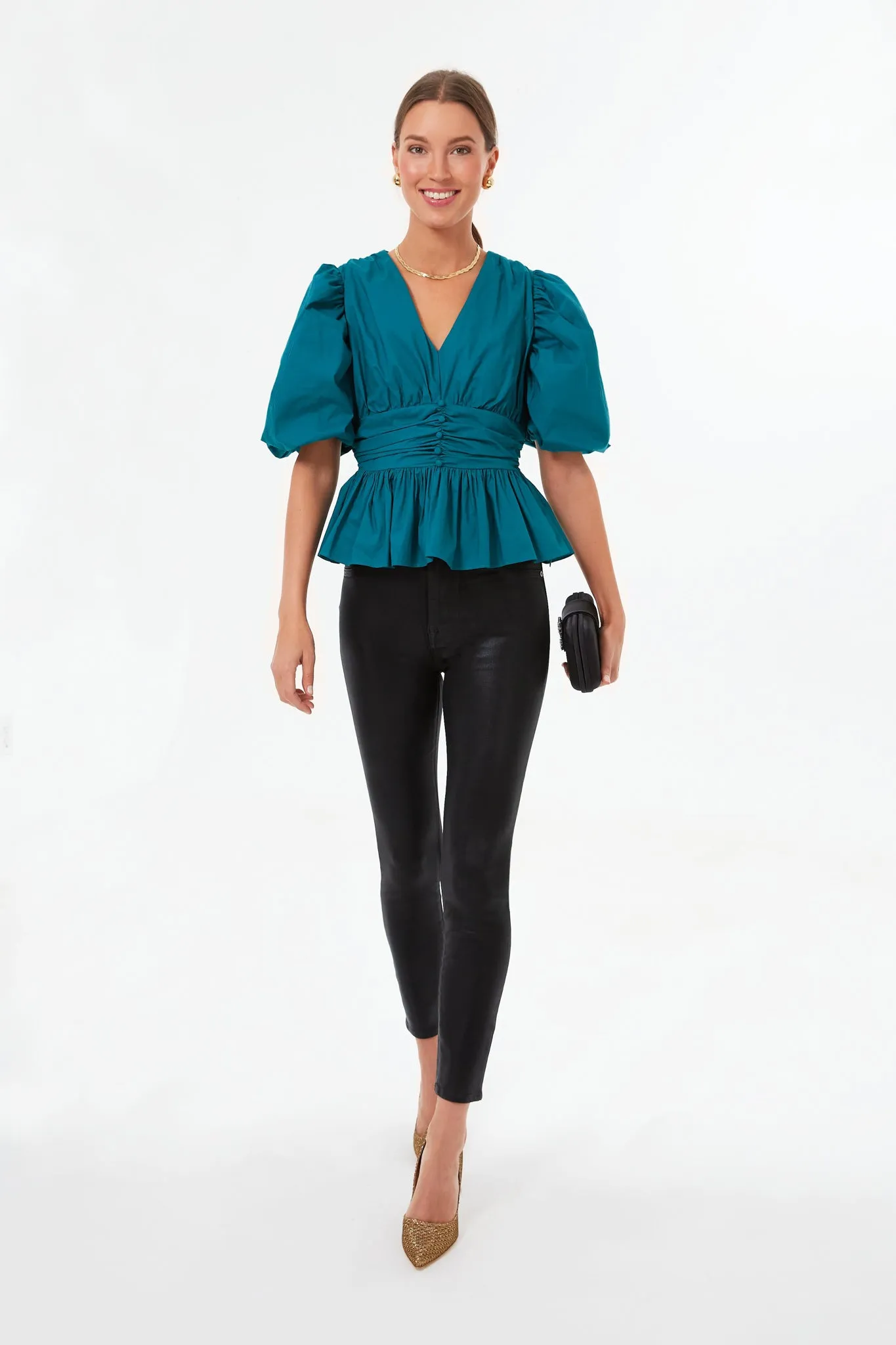 Teal Millie Blouse sold by Tuckernuck product image thumbnail 2