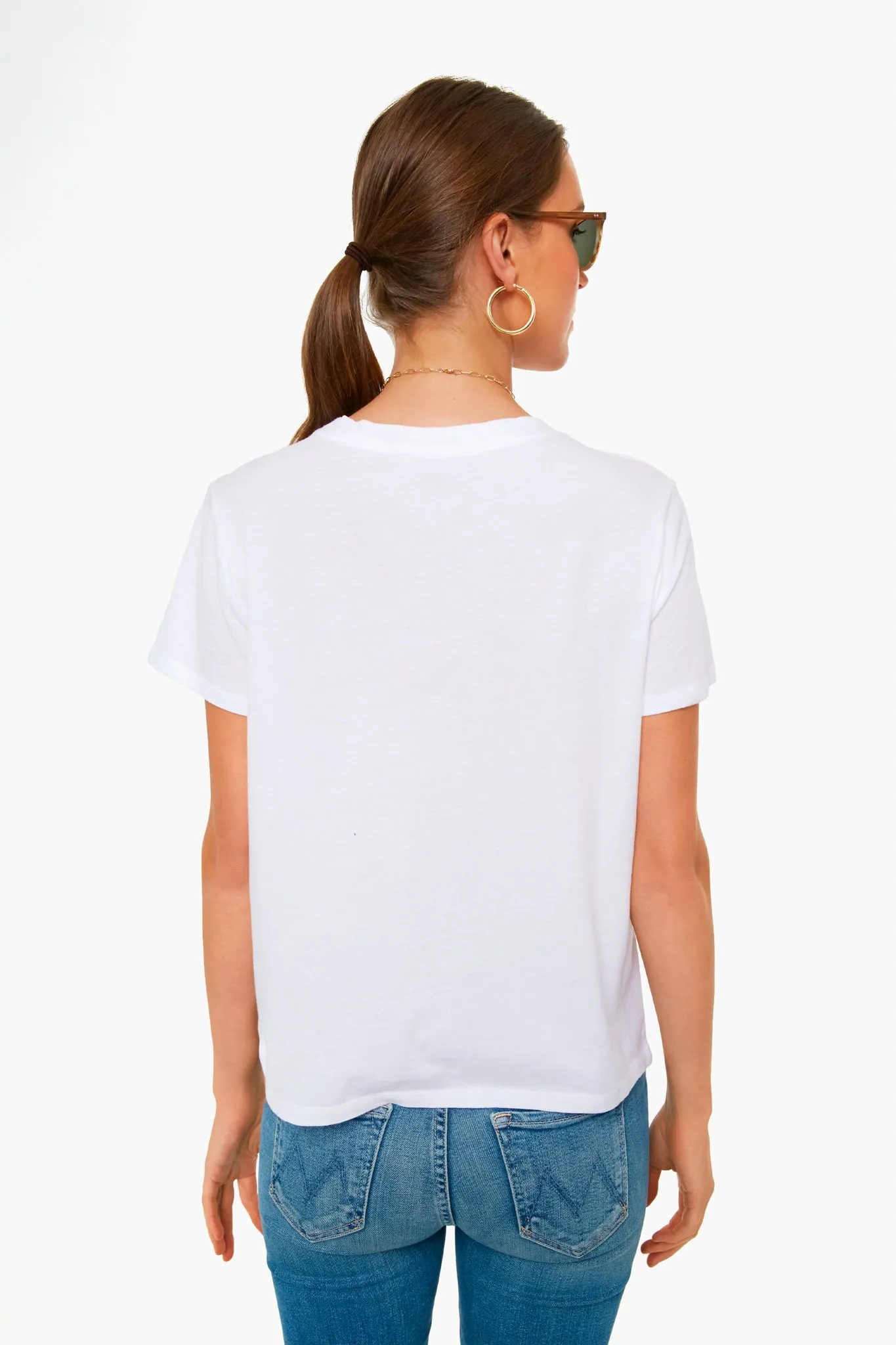 White Organic Classic Crew Tee sold by Tuckernuck product image thumbnail 4