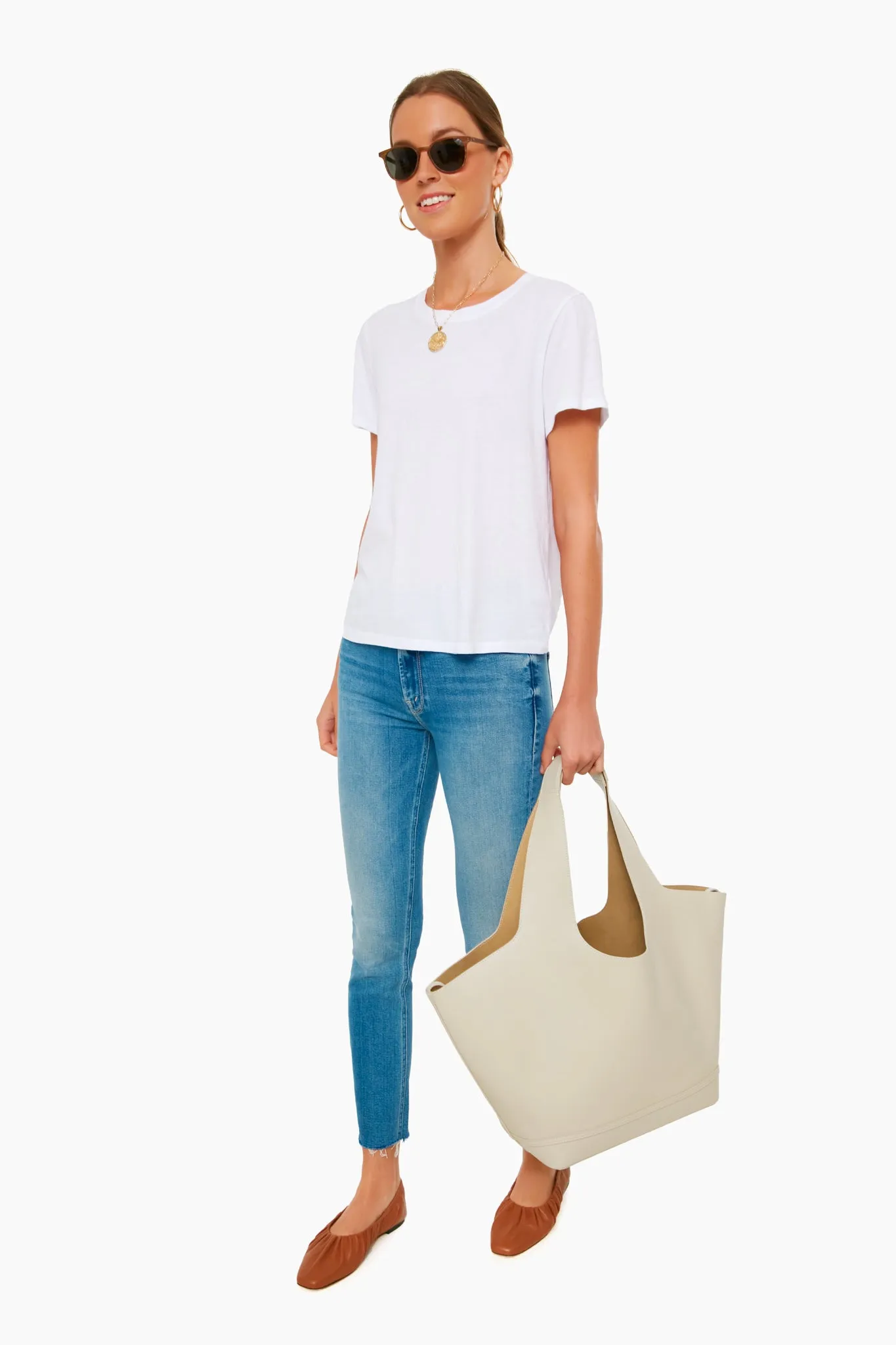 White Organic Classic Crew Tee sold by Tuckernuck product image thumbnail 2