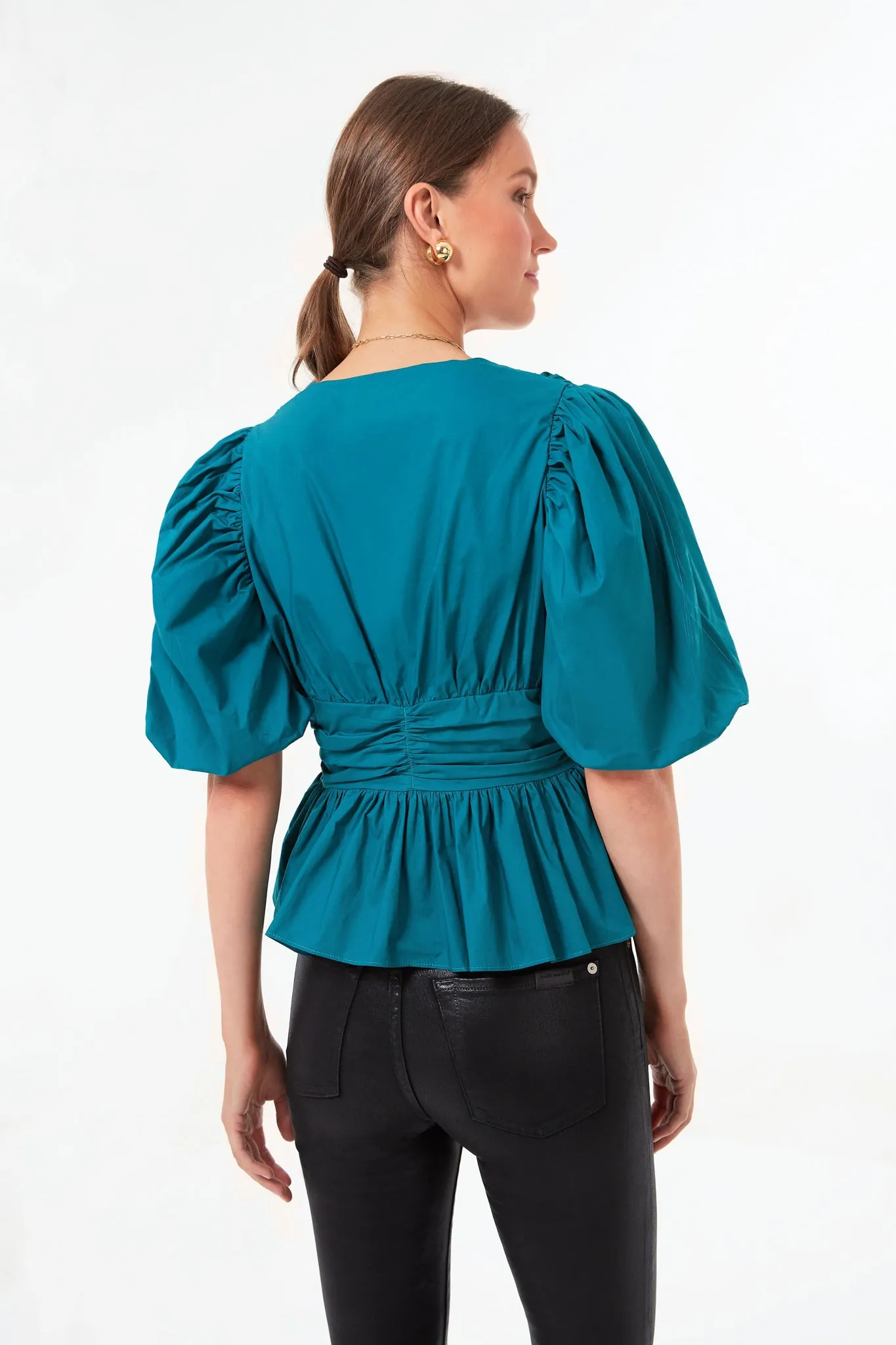 Teal Millie Blouse sold by Tuckernuck product image thumbnail 4