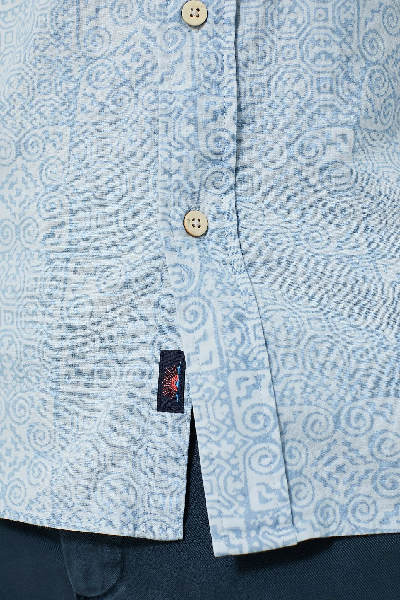 South Pacific Geo Stretch Playa Shirt sold by Tuckernuck product image thumbnail 5