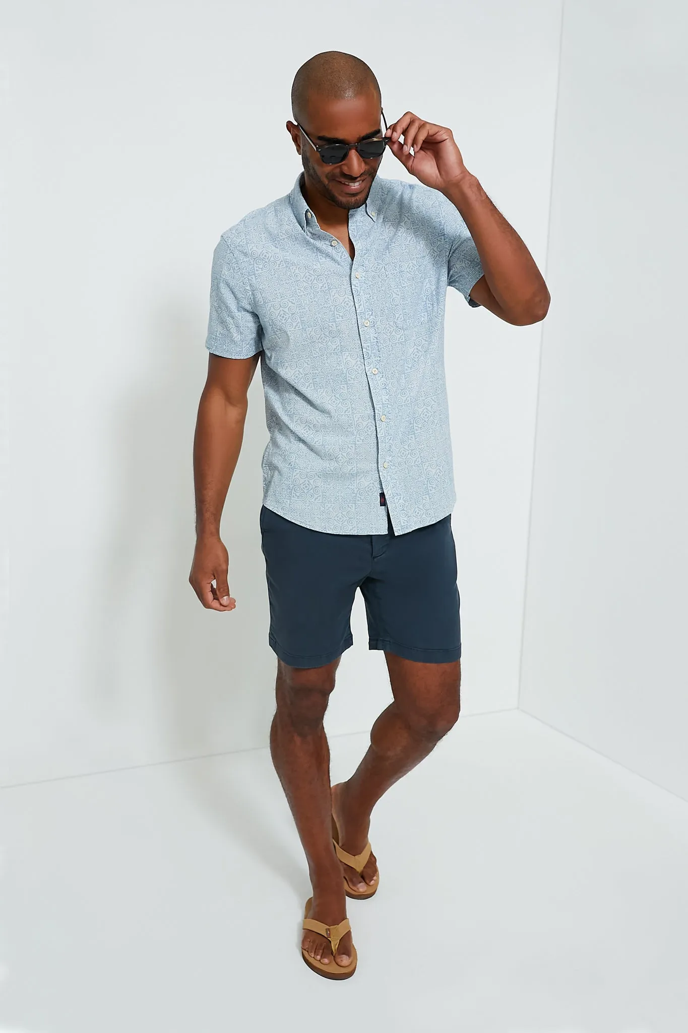 South Pacific Geo Stretch Playa Shirt sold by Tuckernuck product image thumbnail 2