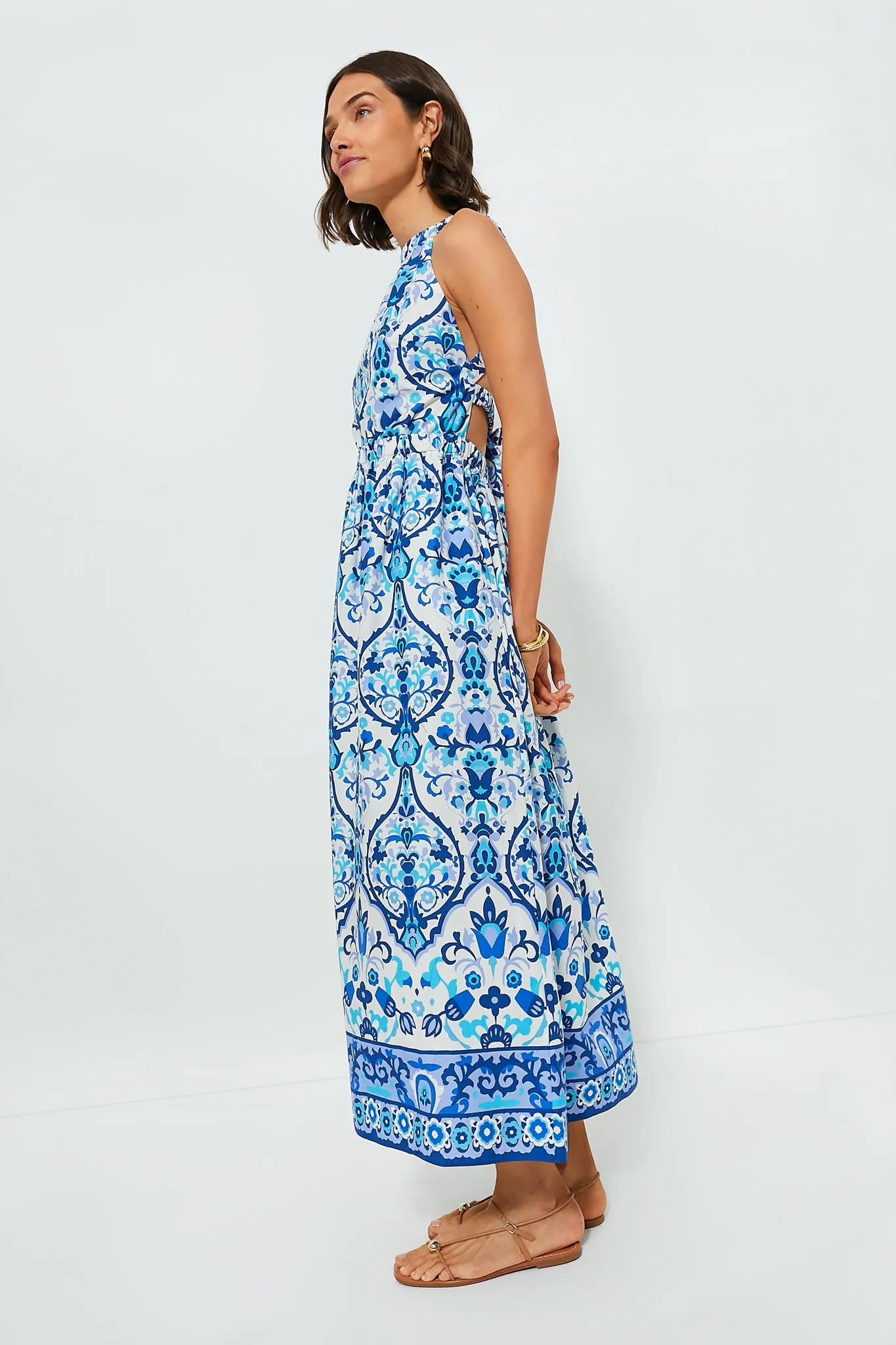 Damask Blue Colomba Dress sold by Tuckernuck product image thumbnail 3