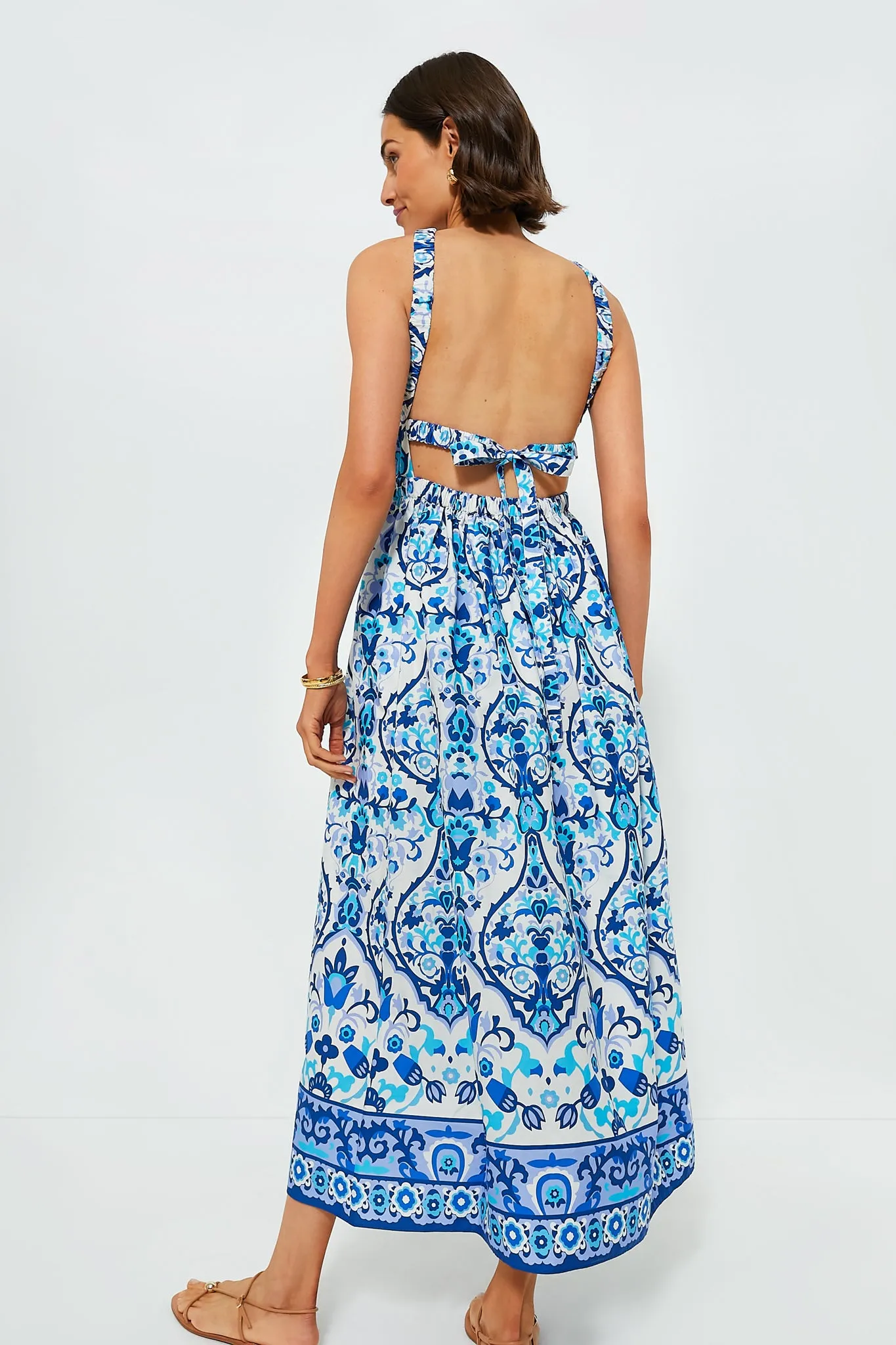 Damask Blue Colomba Dress sold by Tuckernuck product image thumbnail 4