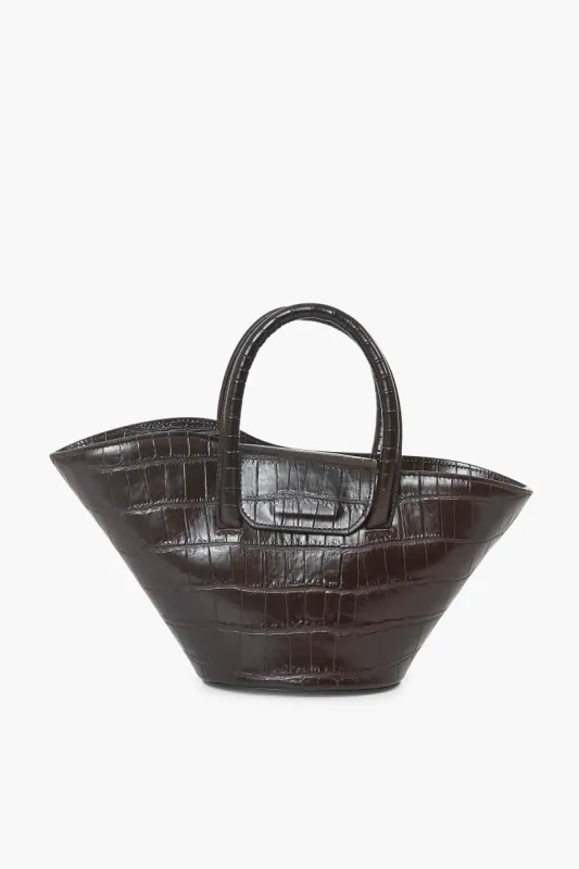 Dark Brown Open Tulip Micro Tote sold by Tuckernuck