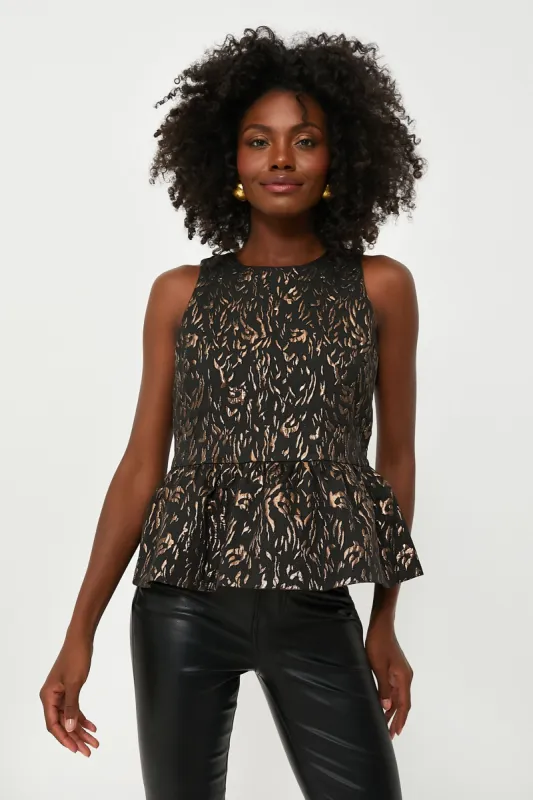 Black and Bronze Marsha Top made by Tanya Taylor