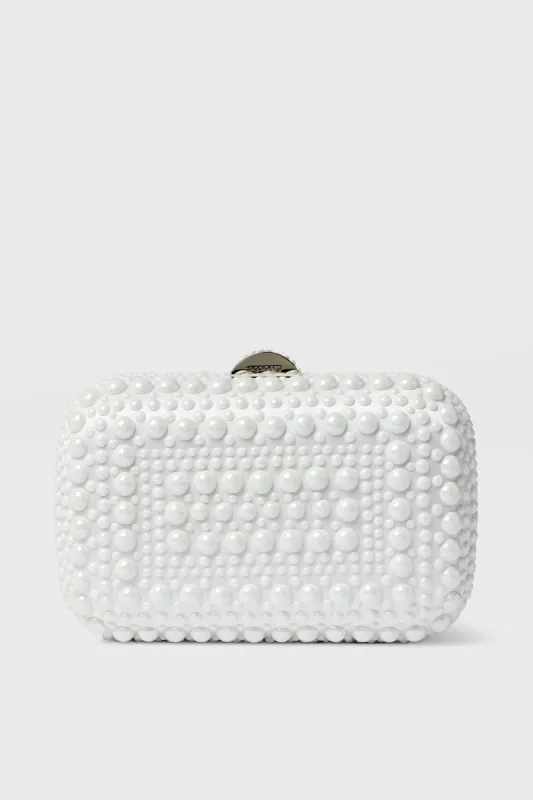 White Ari Hotfix Clutch made by Olga Berg