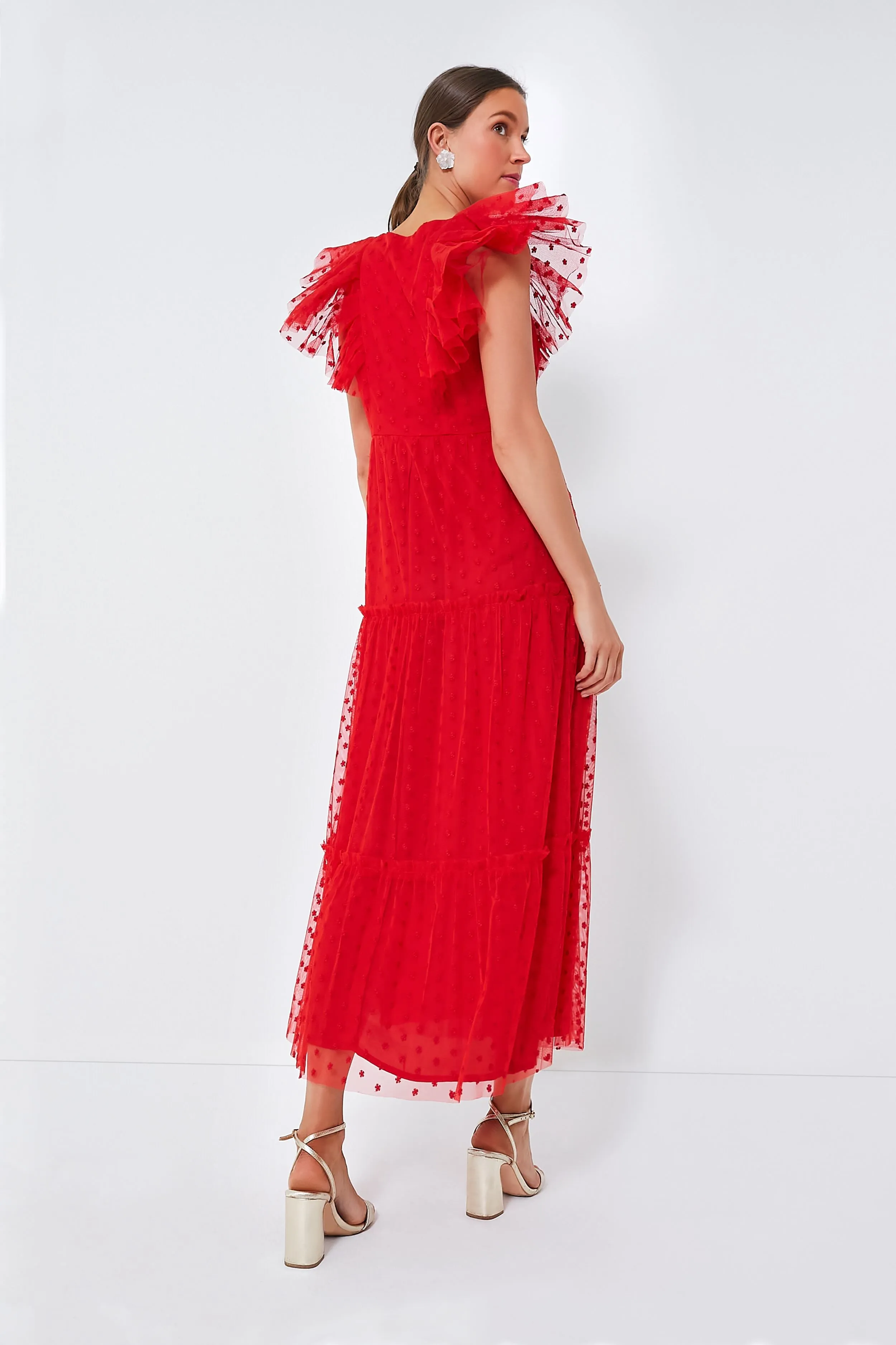 Red Giselle Tulle Gown sold by Tuckernuck product image thumbnail 4