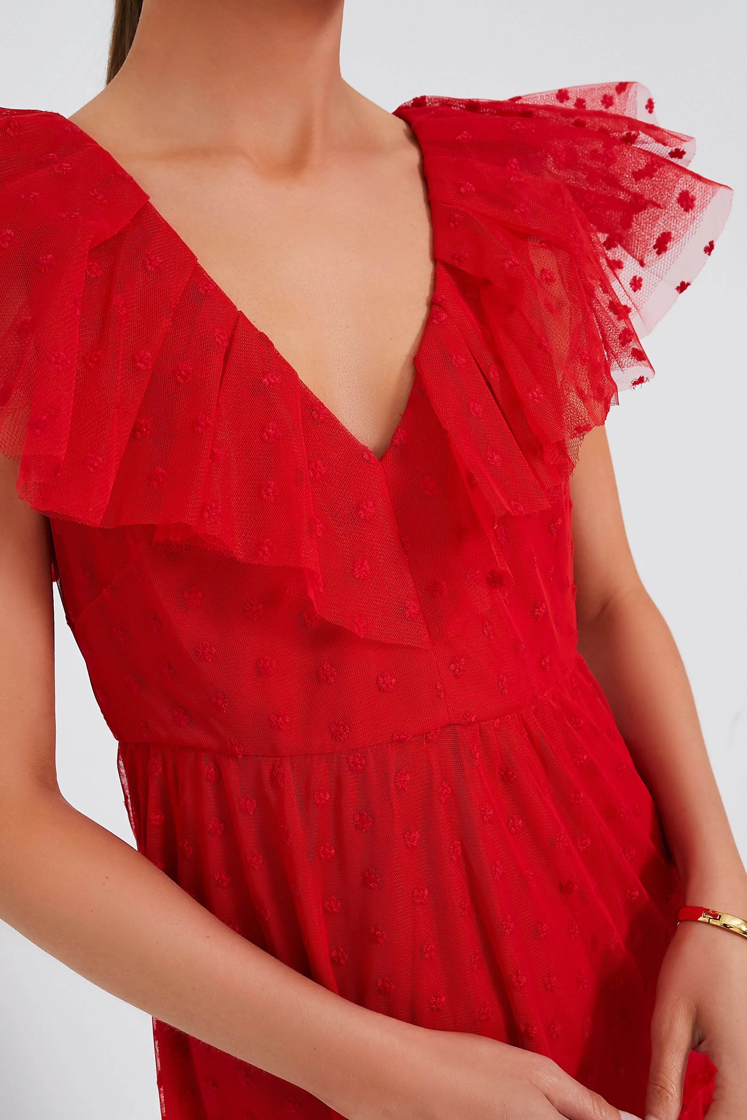 Red Giselle Tulle Gown sold by Tuckernuck product image thumbnail 5