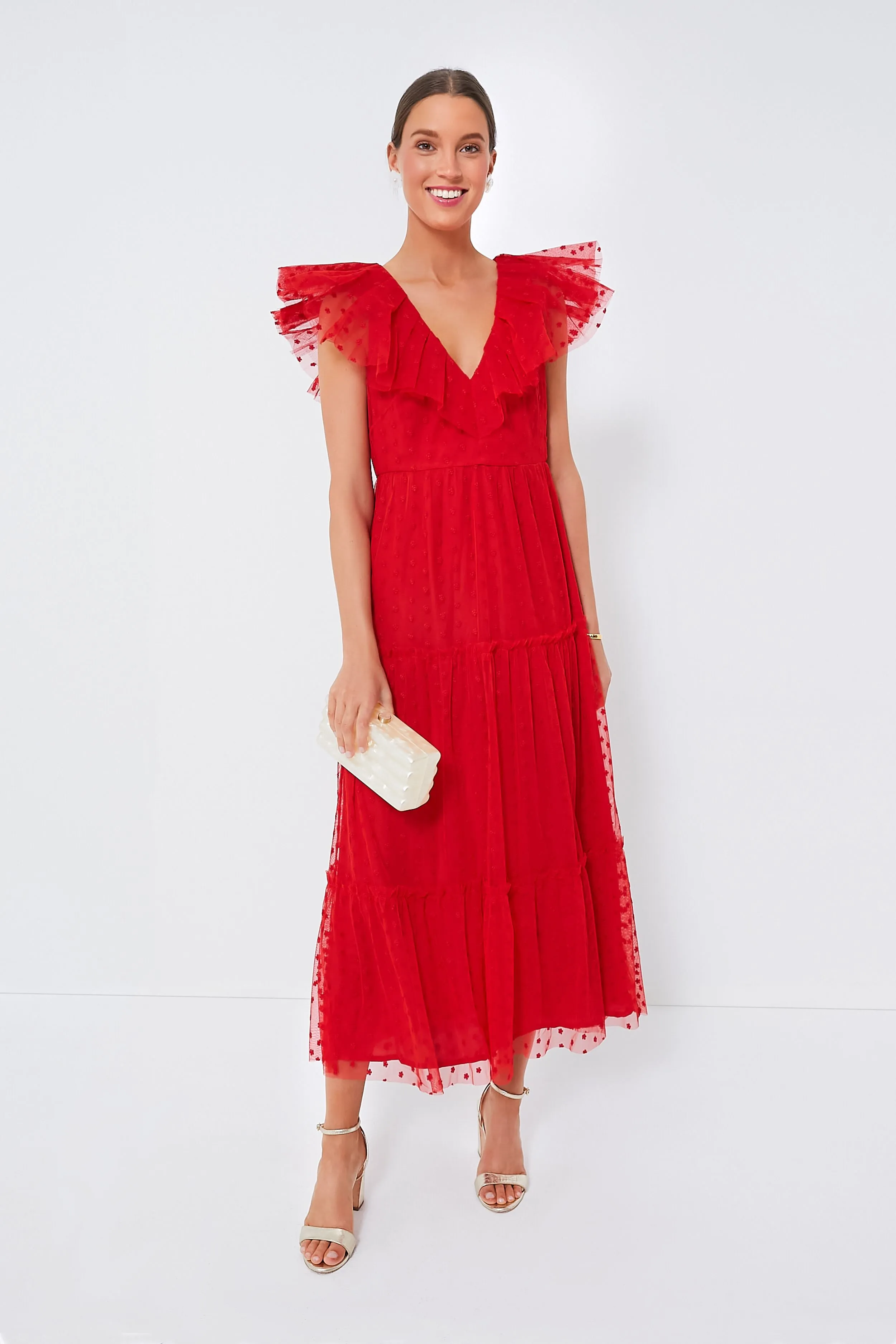 Red Giselle Tulle Gown sold by Tuckernuck product image thumbnail 2