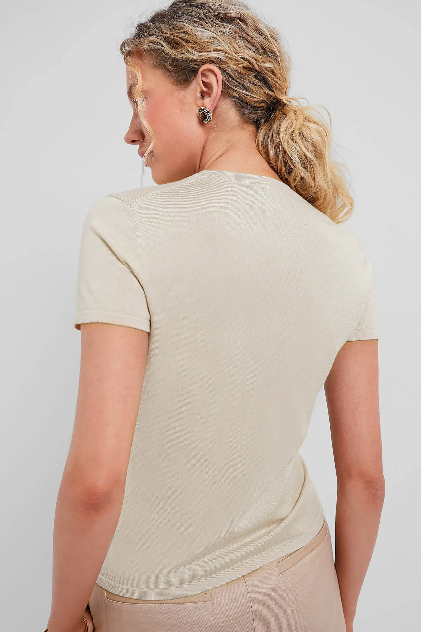 Sandstone Cashmere Silk Blend Katie Tee sold by Tuckernuck product image thumbnail 4
