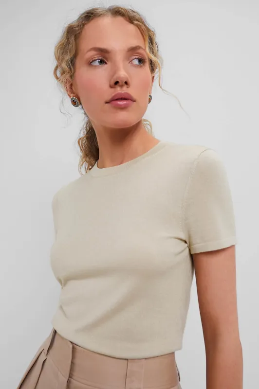 Sandstone Cashmere Silk Blend Katie Tee sold by Tuckernuck