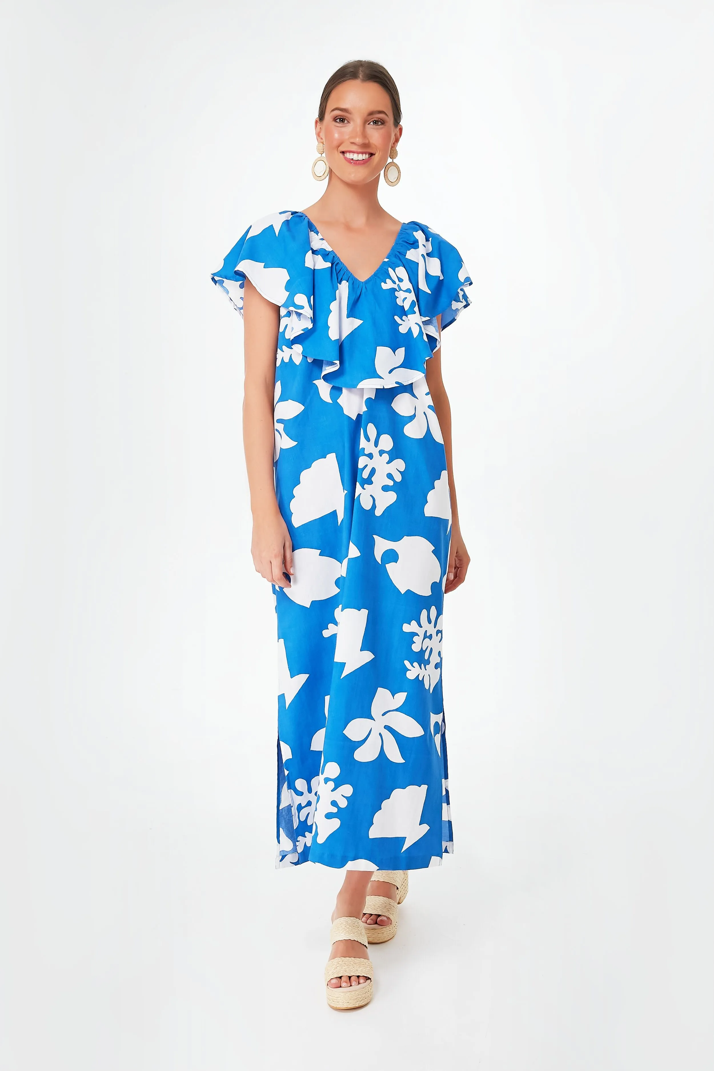 Lapis Lazuli Ruffle Dress sold by Tuckernuck