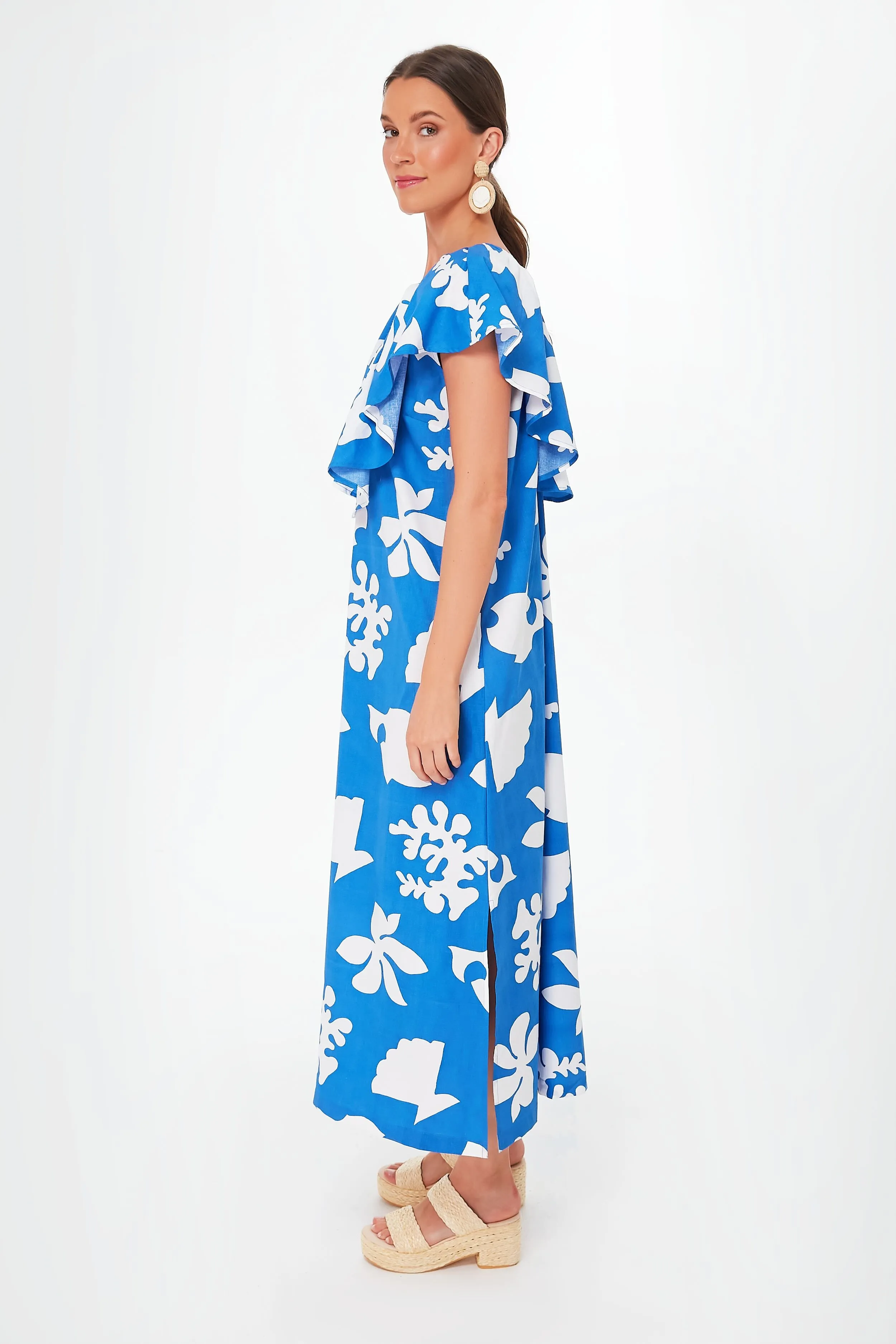 Lapis Lazuli Ruffle Dress sold by Tuckernuck product image thumbnail 3