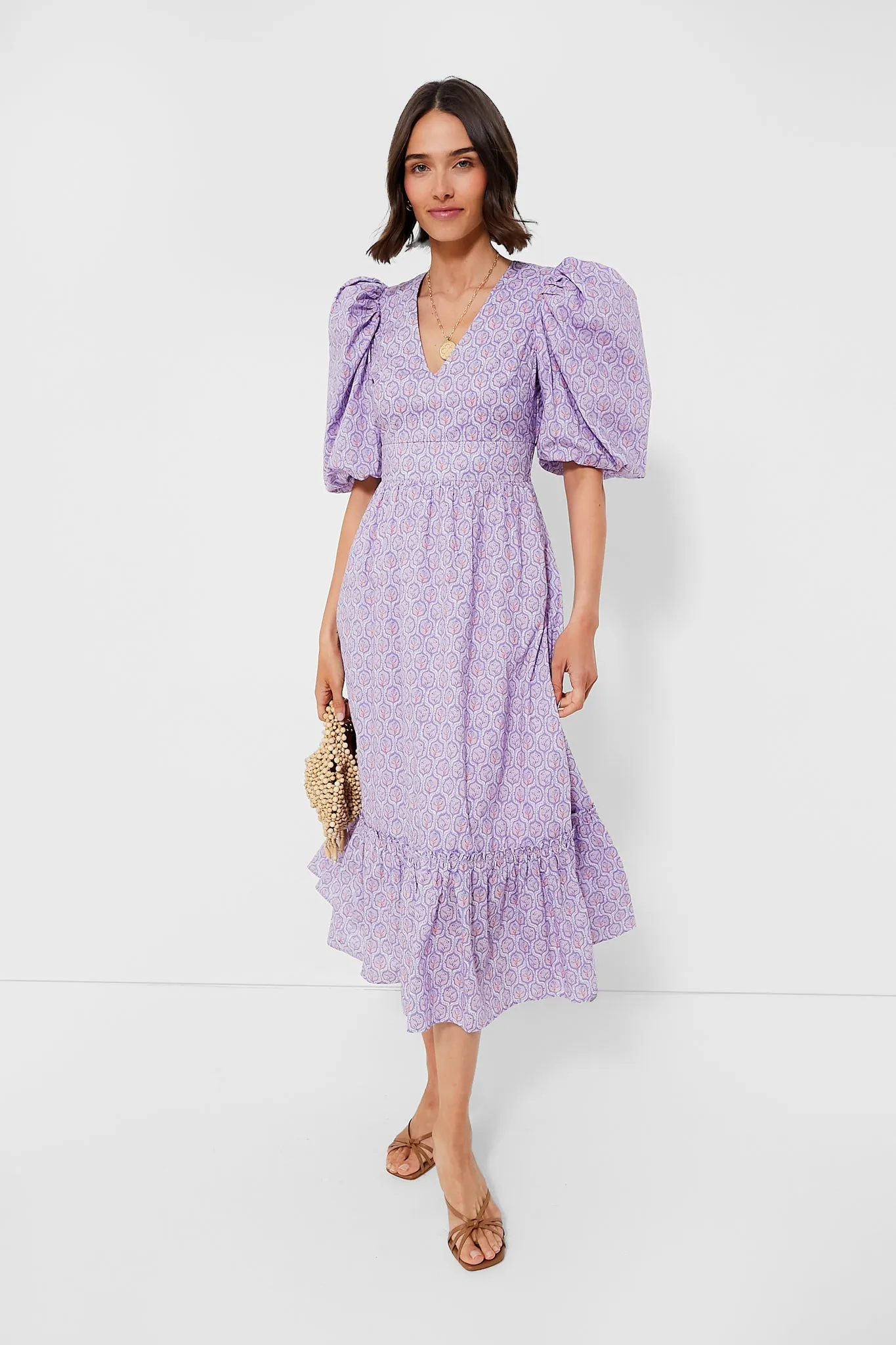 Lilac and Blush Icon Floral Lindley Dress sold by Tuckernuck product image thumbnail 2