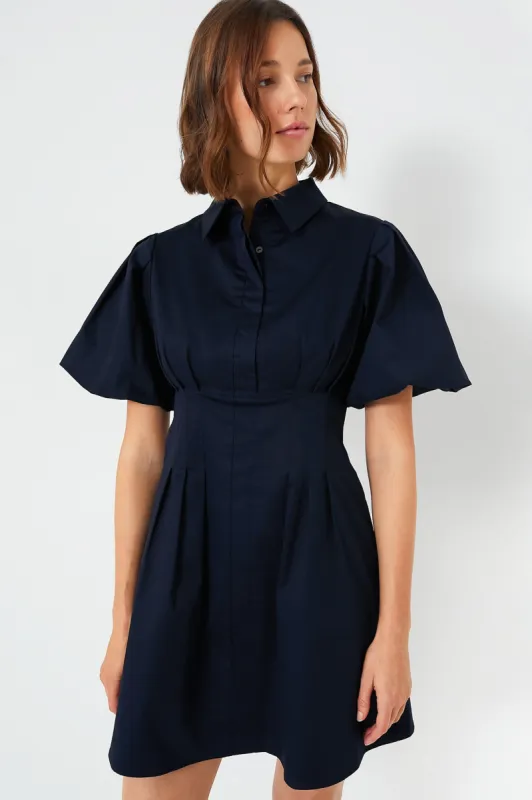Navy Mini Delaney Dress made by Tuckernuck