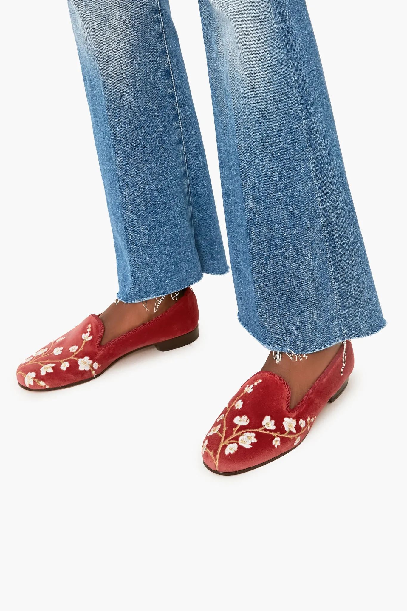 Cranberry Red Velvet Cherry Blossom Loafers sold by Tuckernuck product image thumbnail 2