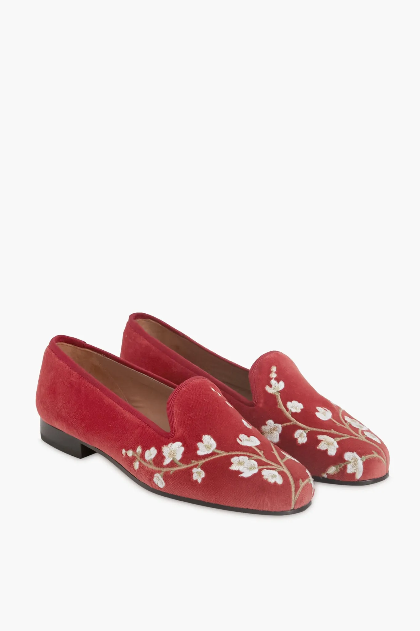 Cranberry Red Velvet Cherry Blossom Loafers sold by Tuckernuck product image thumbnail 4